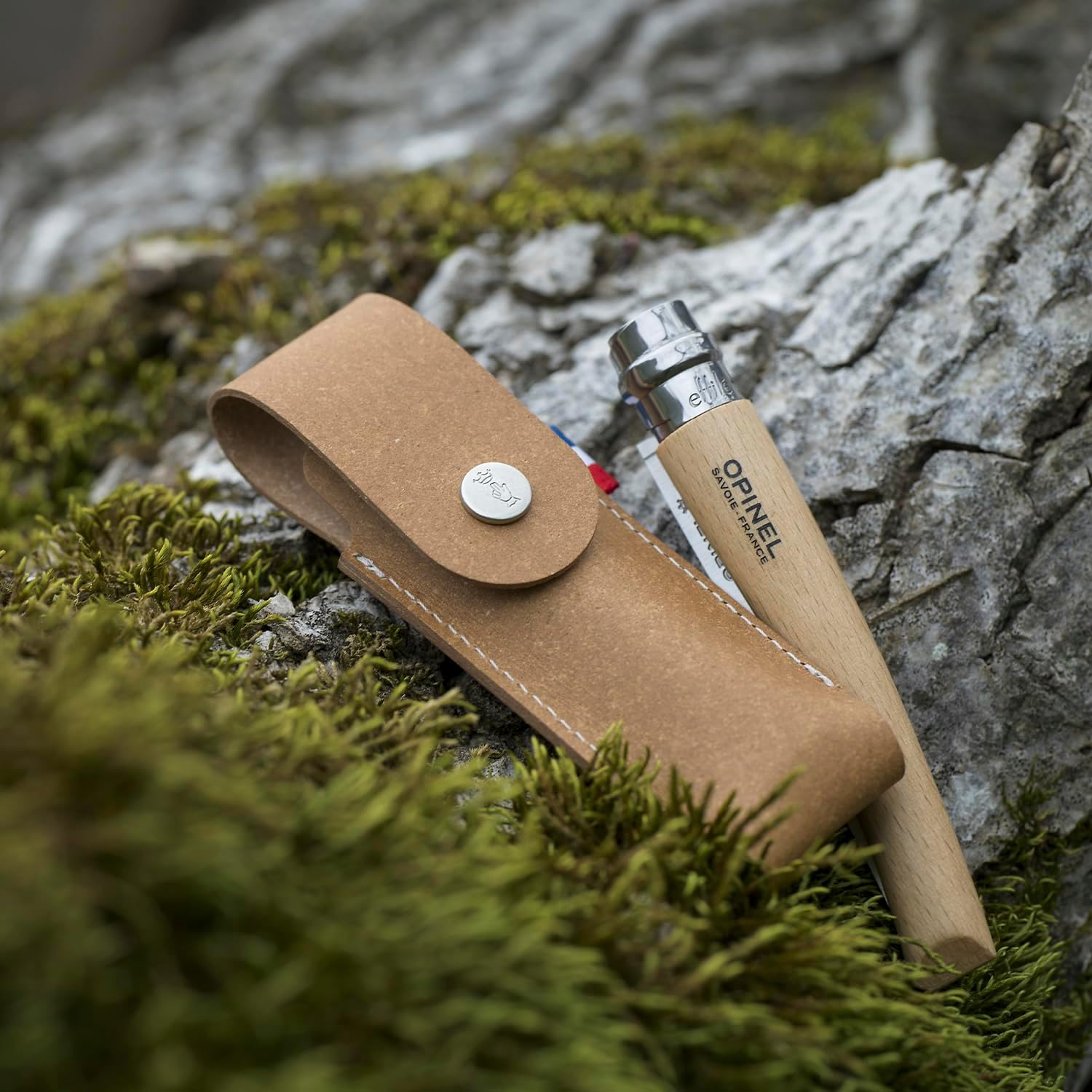 OPINEL Minimalist Regenerated Leather Knife Case - Brown - Sustainable Case N&deg;07, N&deg;08, N&deg;09 & Effil&eacute; 8/10 image number 5