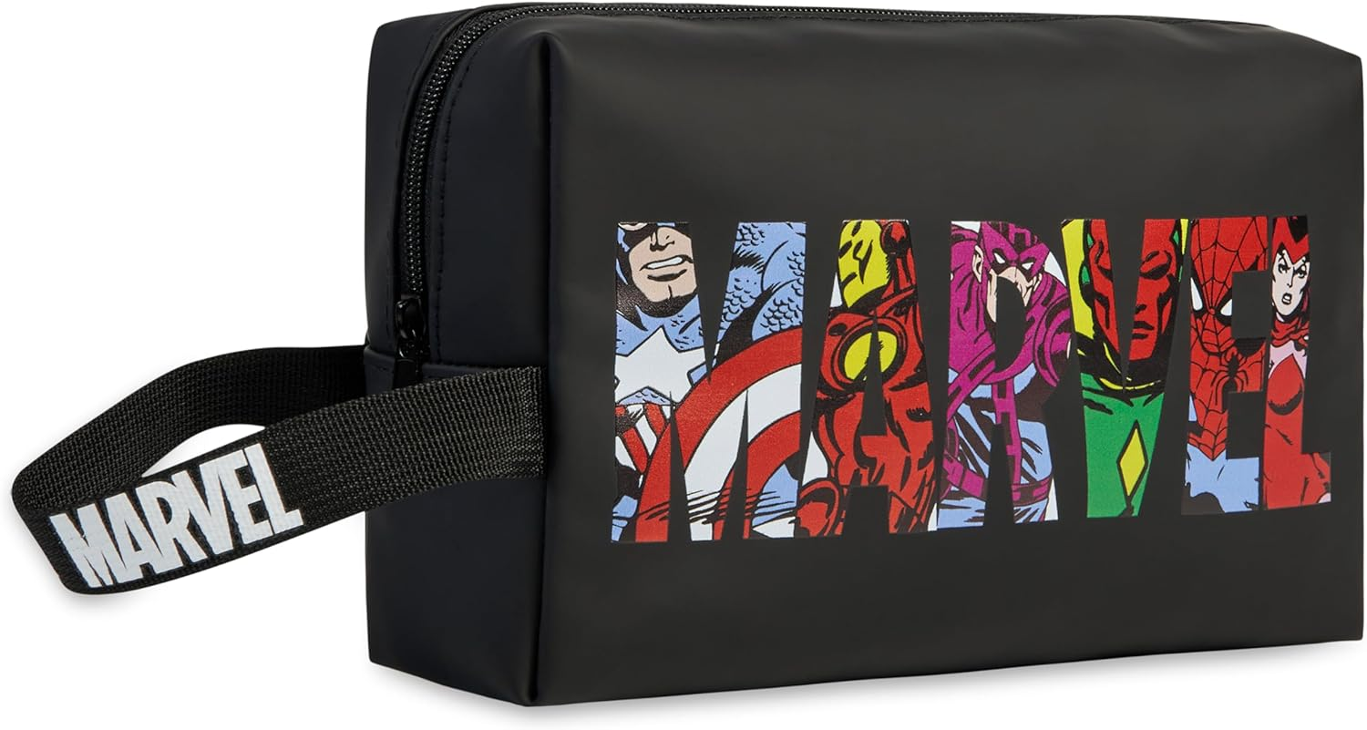 Marvel Men'S Toilet Bag - Hanging Large Toiletry Bag and Wash Bag for Men - Gifts for Him - Toilet Bag Men, Black, Einheitsgr&ouml;&szlig;e, Toiletry Bag image number 3