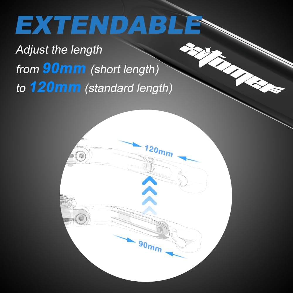 Xitomer Extendable Foldable Motorcycle Brake Clutch Levers, Fit for Sportster Nightster 2023 2022 /Sportster Pan America RA1250, Motorcycle Adjustable Handle Levers (Black) image number 3