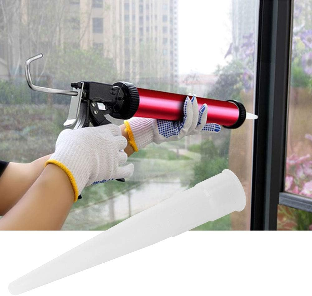 EVGATSAUTO 30Pcs Caulking Gun Nozzle, Plastic Sealant Nozzles with Female Thread and Suction Head for Silicone Caulking Gun image number 6