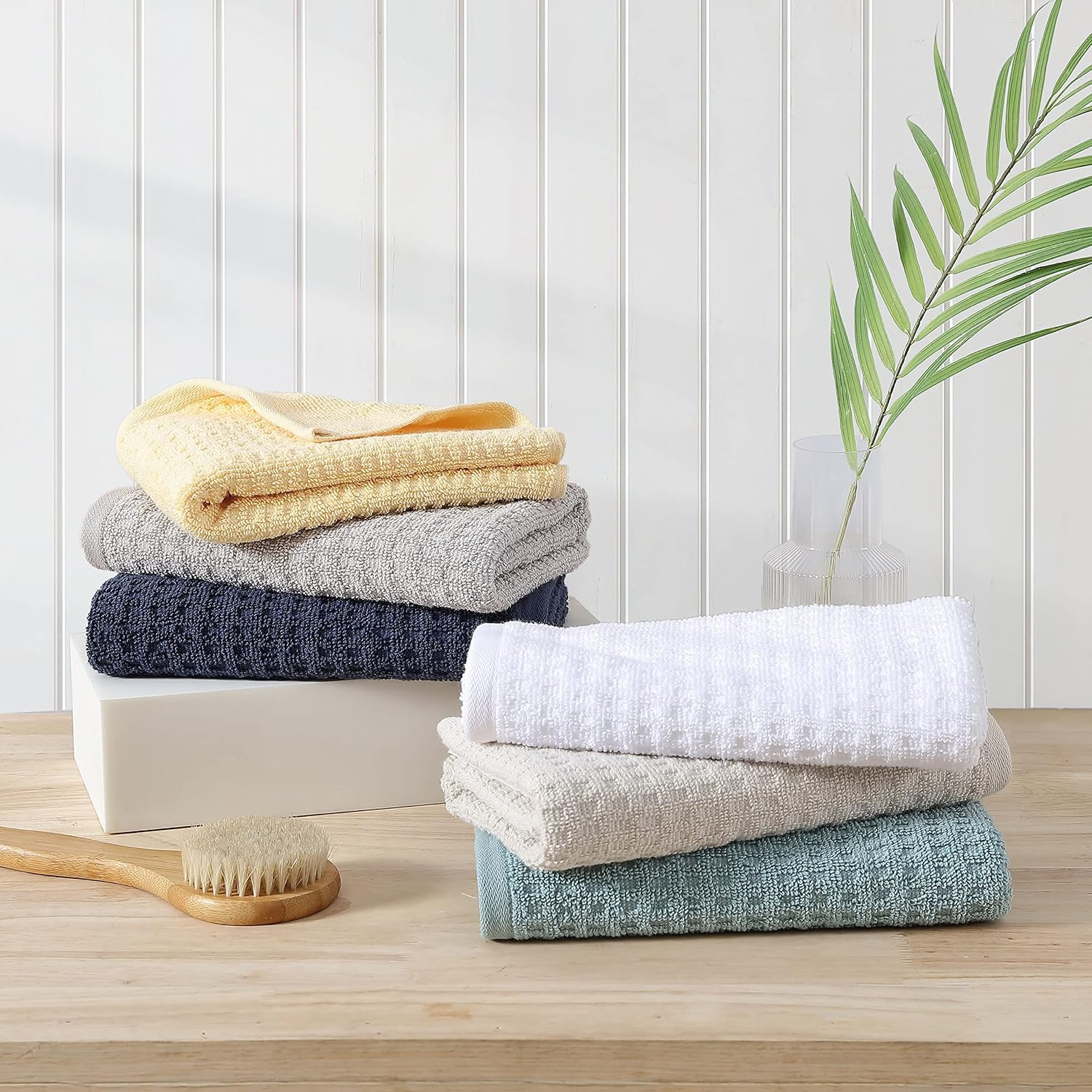 Tommy Bahama Hand Towel Set Highly Absorbent Cotton Bathroom Decor, Low Linting & Fade Resistant, 2 Piece, Northern Pacific Light Brown image number 4