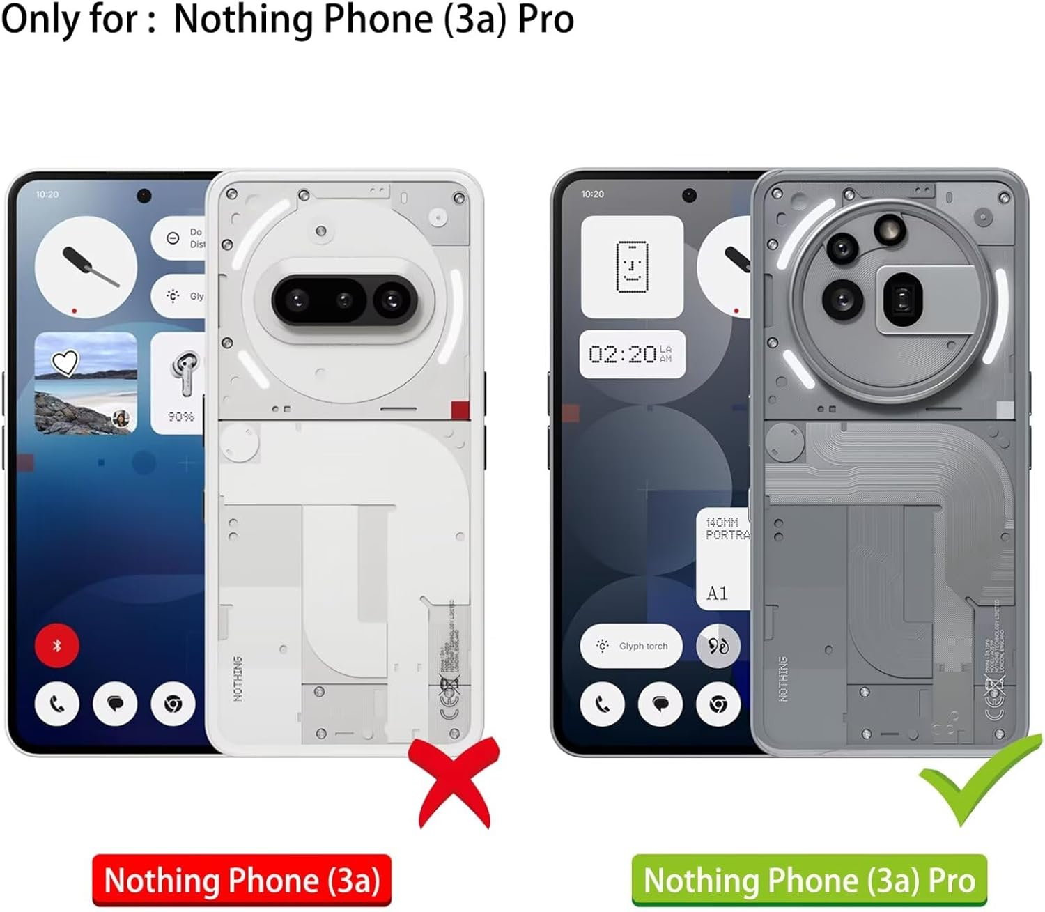 DERHAN Case for Nothing Phone 3A Pro, Armoured Case with Ring Holder + Protective Film [Pack of 2], Mobile Phone Cases Shockproof Protective Case, Mobile Phone Case with Stand - Black