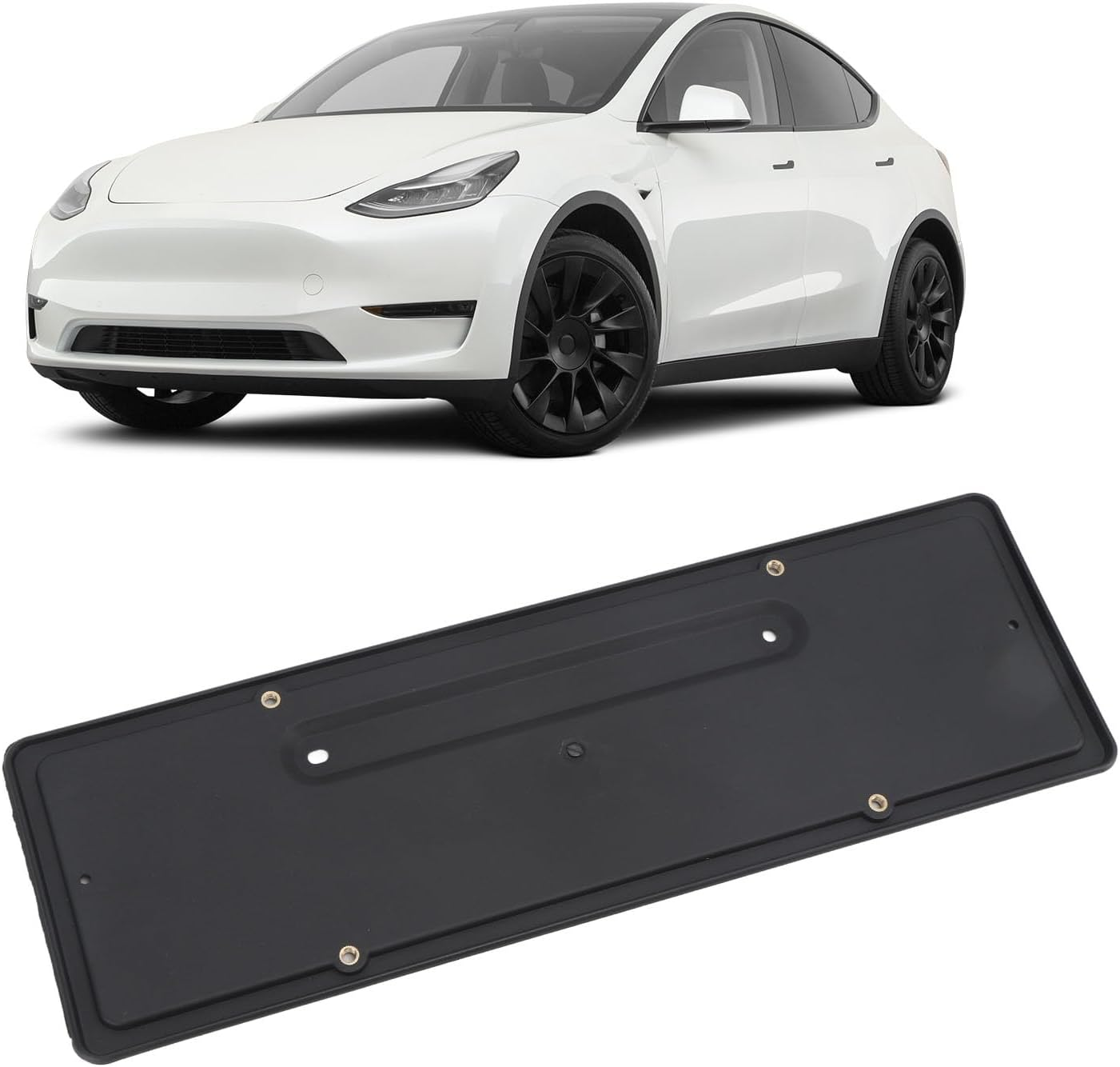 Rear License Plate for Model 3 / Y, 113898200A Rear License Plate Holder Mounting Bracket for Tesla Model 3 2017 to 2023 for Model Y 2021 to 2023, Car Number Holder Accessories