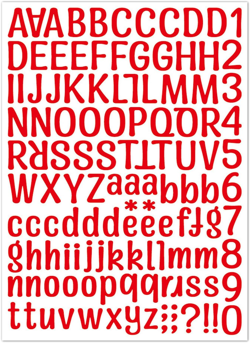 4 Sheet Alphabet Letter Stickers, Self-Adhesive Vinyl Letter Number Stickers for Mugs, Mailboxes, Cars, Cards, Window, Crafts DIY image number 3
