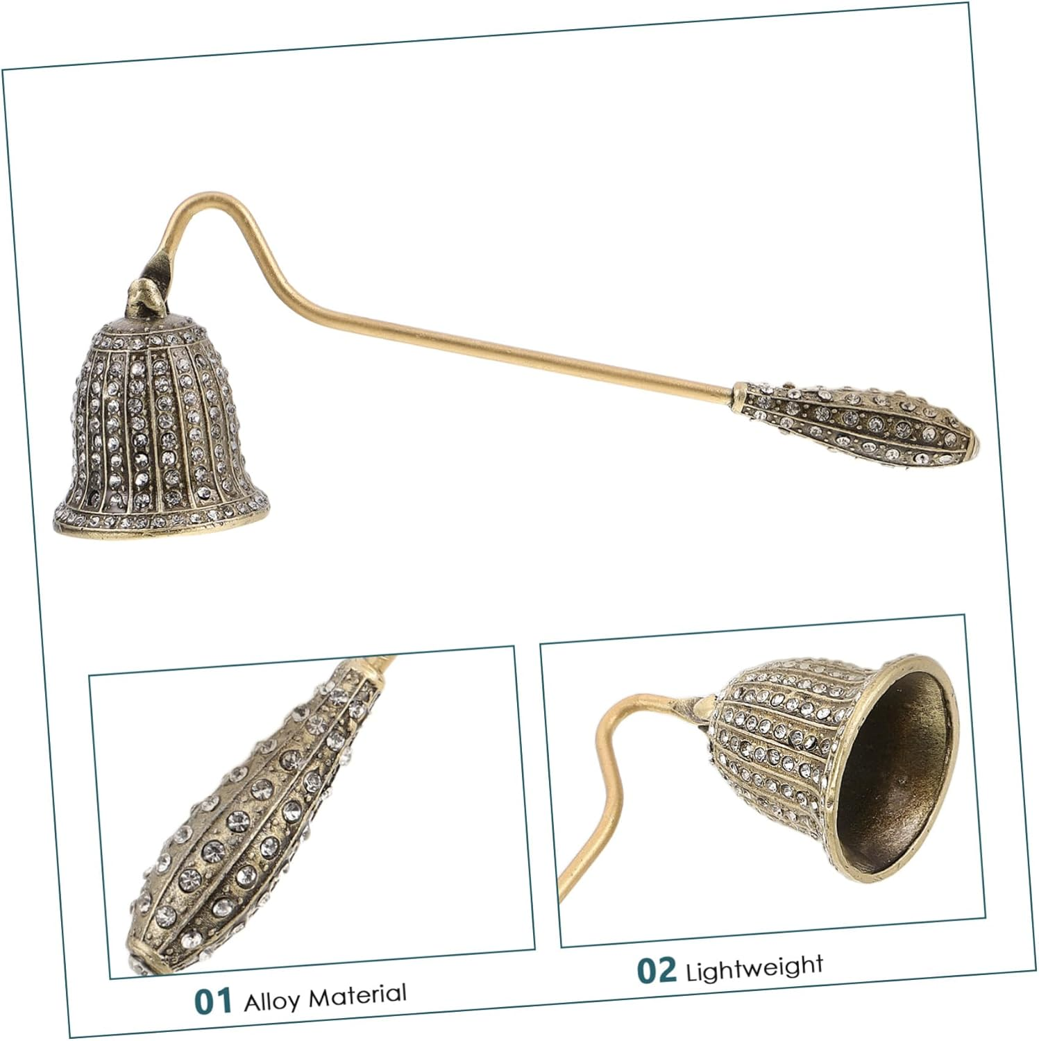 PENIKOKO Retro Candle Extinguisher Classic Wick Snuffer for Aromatherapy Elegant and Practical for Setting image number 2