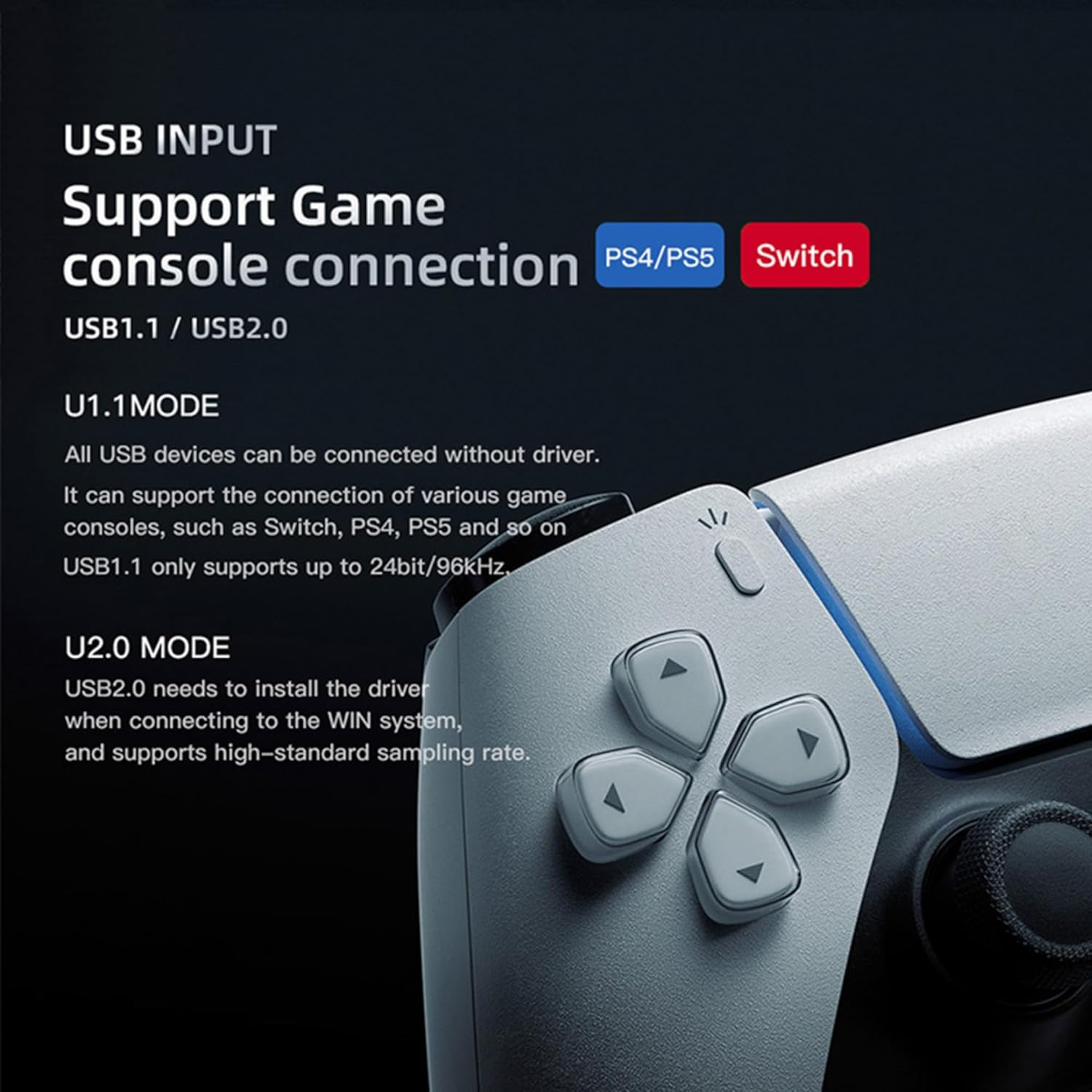 SMSL C200 ES9038Q2M Hifi DAC, Pcm32Bit/768Khz DSD512 DAC, Usb/Optical/Coaxial/Bluetooth 5.1 to 4.4Mm/6.35Mm/Rca/Trs Hi-Res Audio DAC, Digital-Analog Converter, Support PS5, Home Audio DAC with Remote image number 6