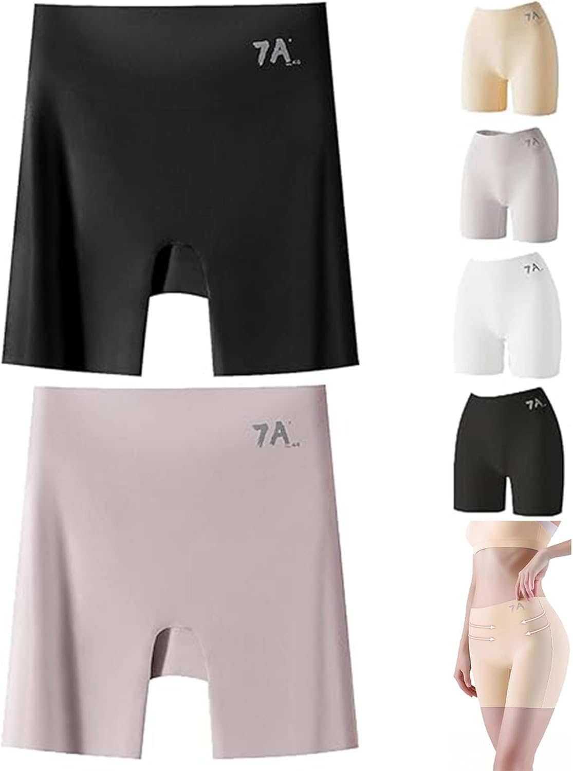 Women High-Waist Ice Silk Underwear with Tummy-Control Hip-Lifting,Ropa Interior De Seda Helada Cintura Alta Mujer 7A