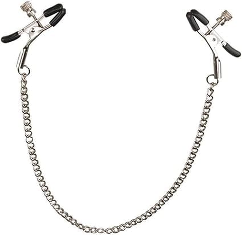 Nipple Clips Clamps for Women/Men Adjustable Pressure Breast Clamps Stainless Steel Non Piercing Nipple Rings Decorative Clip for Pleasure Toys image number 4