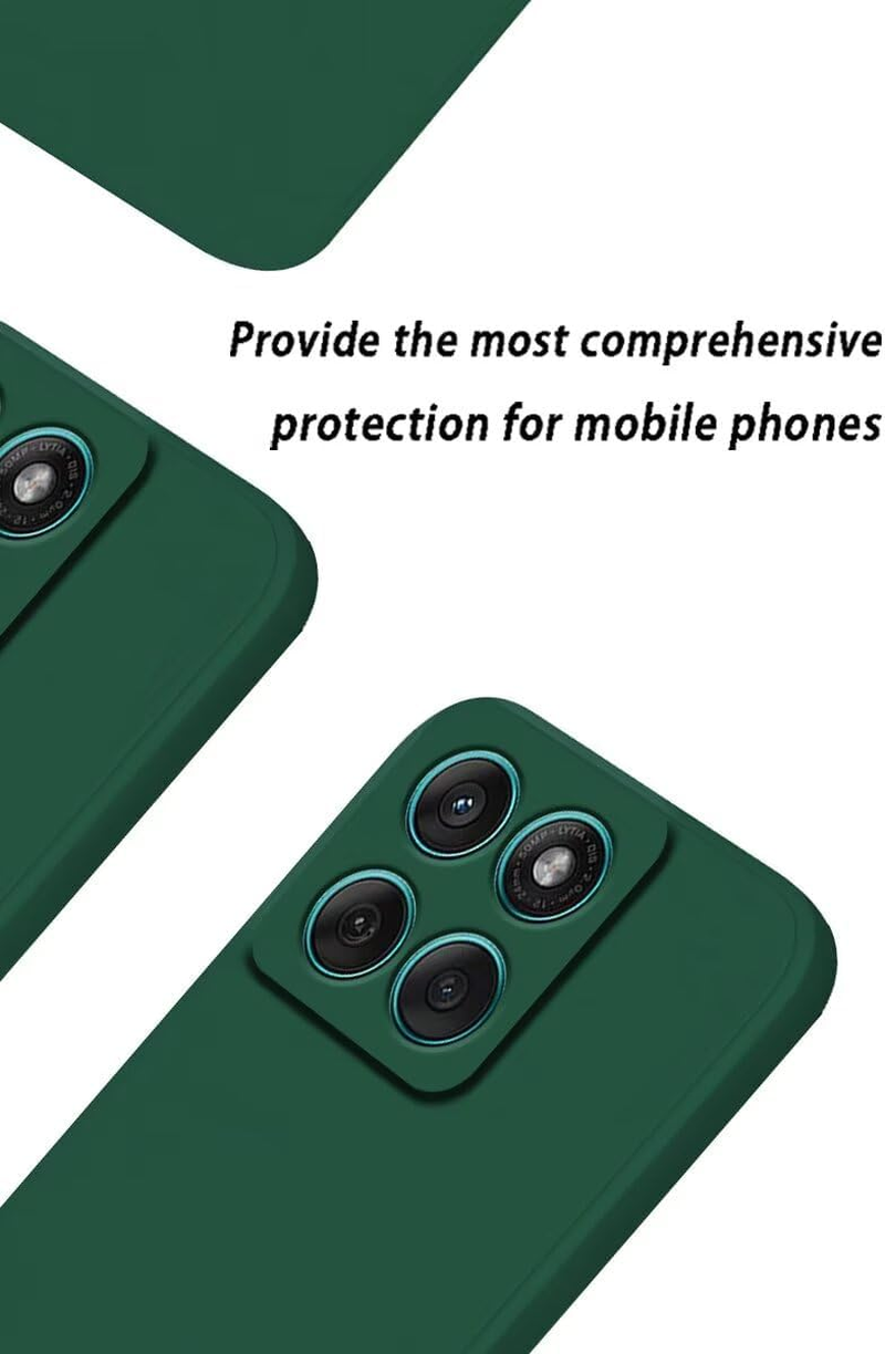 HONLEN Case for Motorola Moto Edge 60 / Edge 60 Fusion Protective Case (6.67 Inches) Liquid TPU Silicone Mobile Phone Case with Drop Protection Silicone Cover Dark Green image number 2