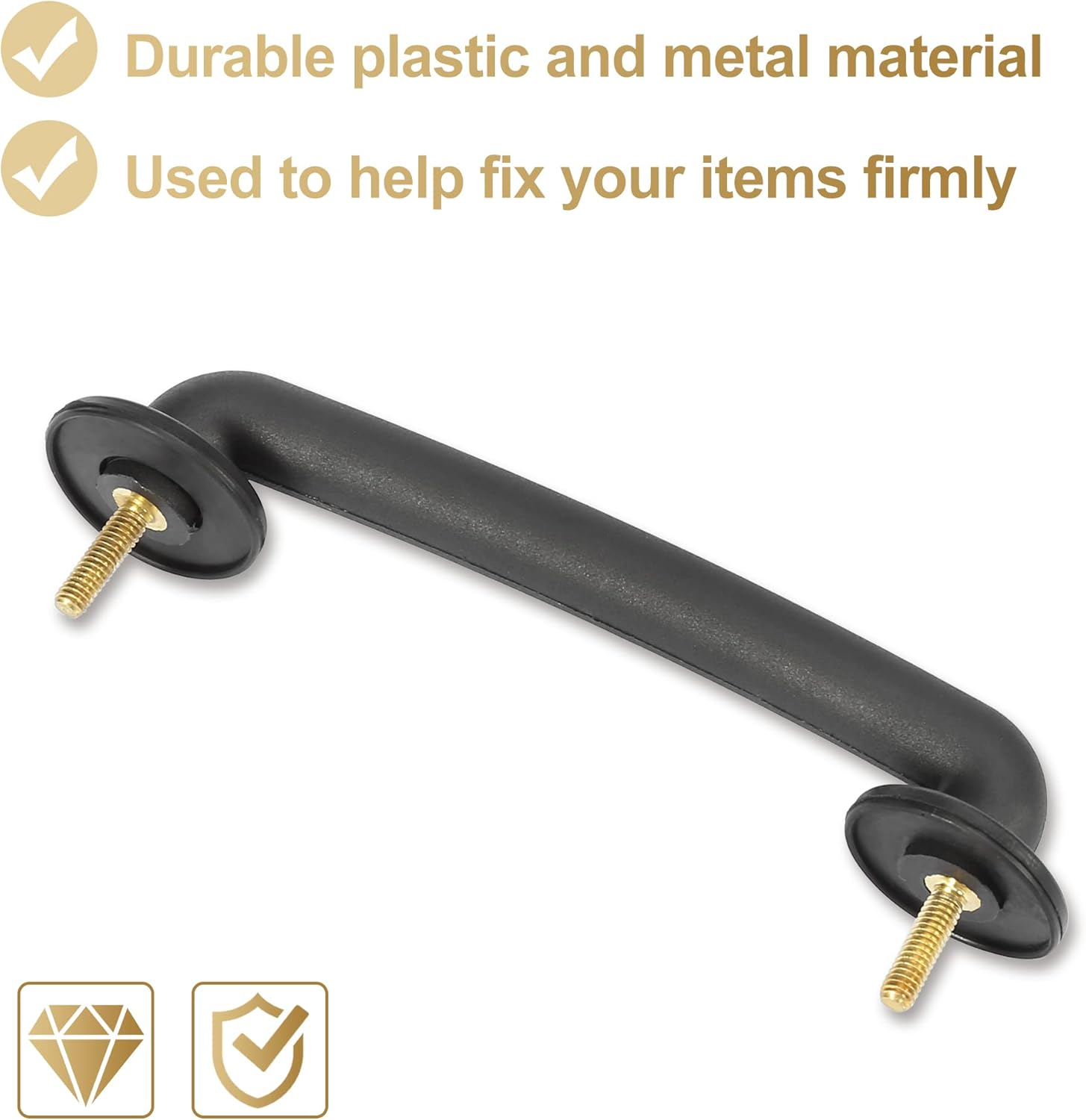 X AUTOHAUX Front Windshield Hold down Bracket Fit for Jeep Wrangler JK 1997-2018 for Wrangler TJ 1997-2006 55176422 Strap Hood Loop Bracket Hood Handle Footman Loop Plastic image number 4