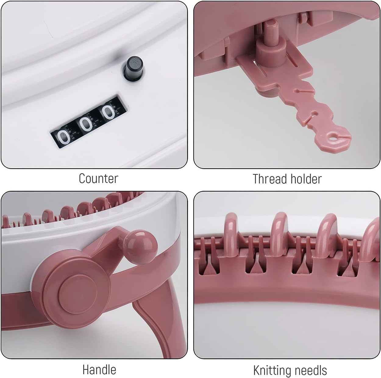 Knitting Machine - 48 Needles Loom with Row Counter, Crafts Smart Weaving Kit, Rotating Double Knit Board for Sock/Hat, Adults or Kids image number 4