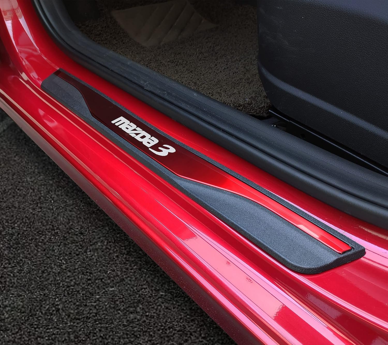 GZBFTDH Protection Door Sills Car Parts for Mazda 3 2015-2022 Auto Accessories Door Pedals Protector Stainless Steel Plastic Plate