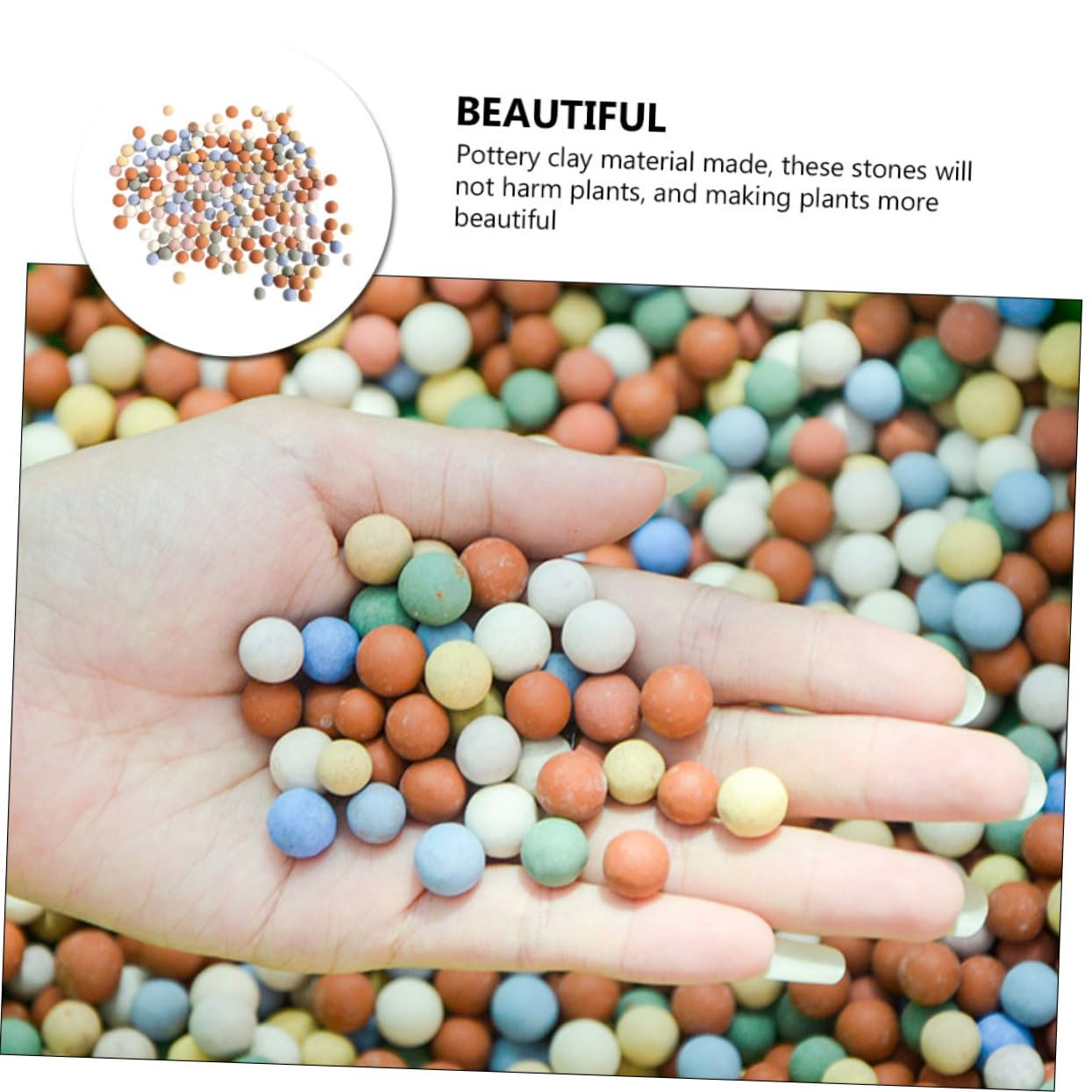 MERRYHAPY Horticultural Rocks 1 Bag Ceramsite Stone Pumice for Plant Pot Versatile Decorative Pebbles