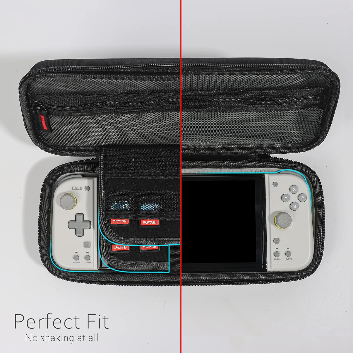 Iofeiwak Carrying Case for Hori Split Pad Pro Compact + Nintendo Switch / Switch Oled - Hard Shell Case for Hori Controllers [Portable][Lightweight][Comprehensive Protection] image number 1