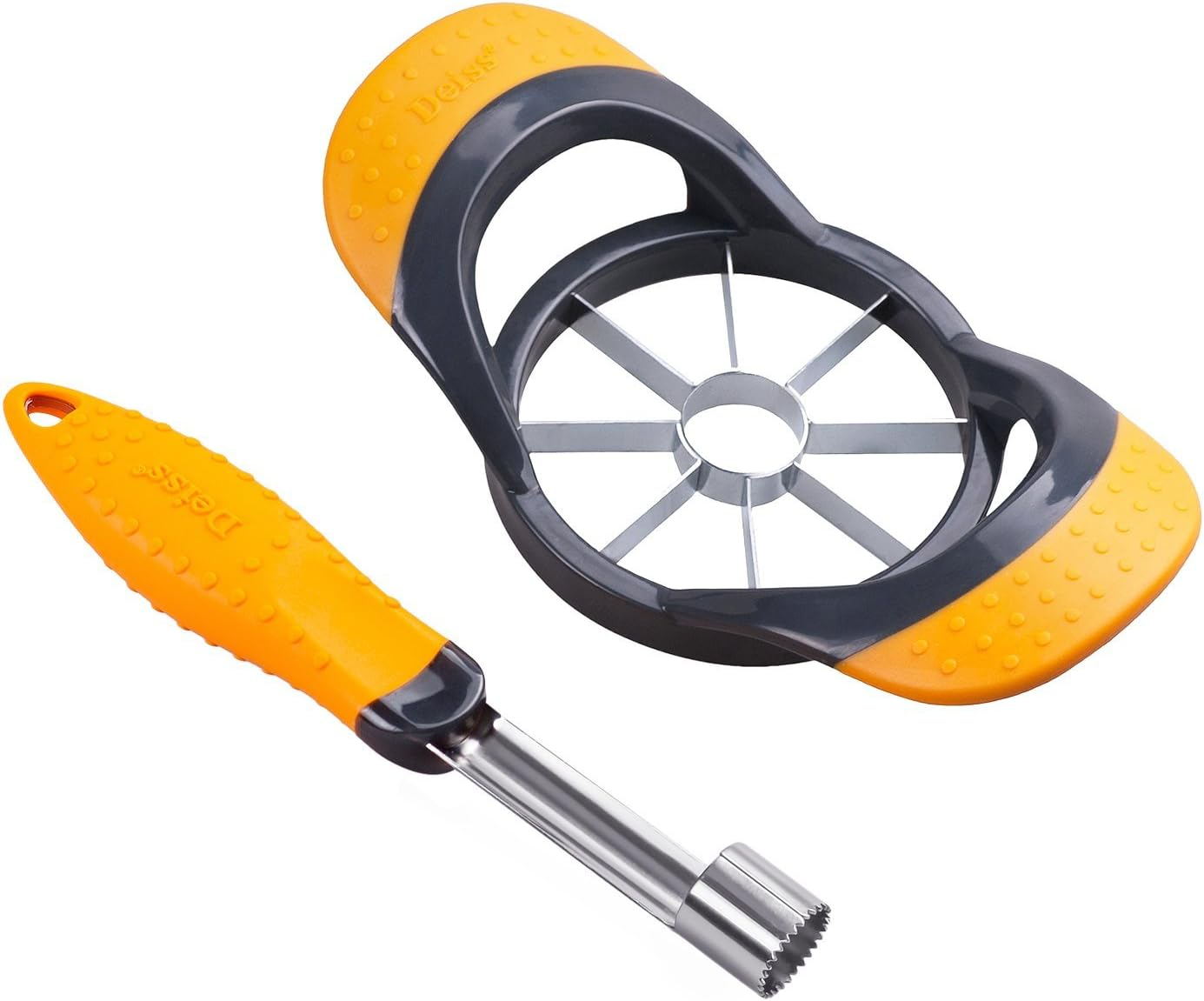 Deiss Art Apple Slicer & Corer Set - Cutter, Wedger, Divider - Razor-Sharp Stainless Steel Blades with Ergonomic Non-Slip Handles - Durable Construction - Dishwasher Safe