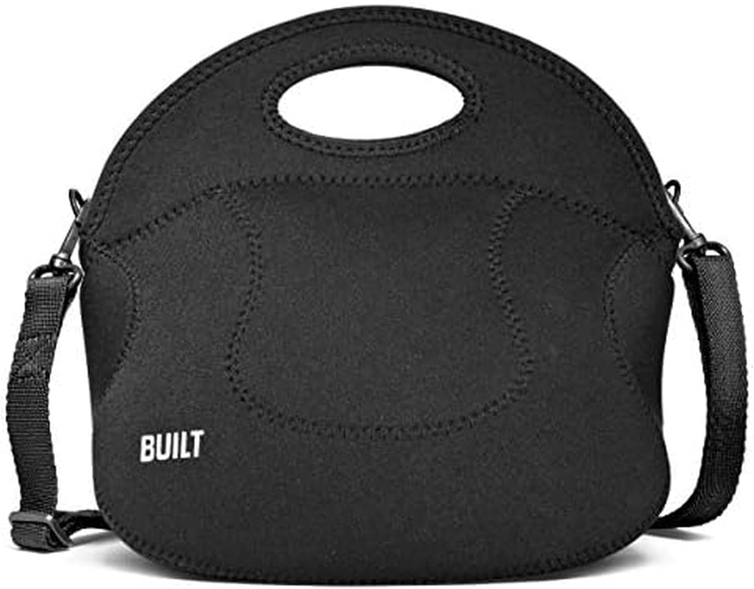 BUILT NY Spicy Relish Neoprene Lunch Bag with Adjustable Crossbody Strap, Black image number 2