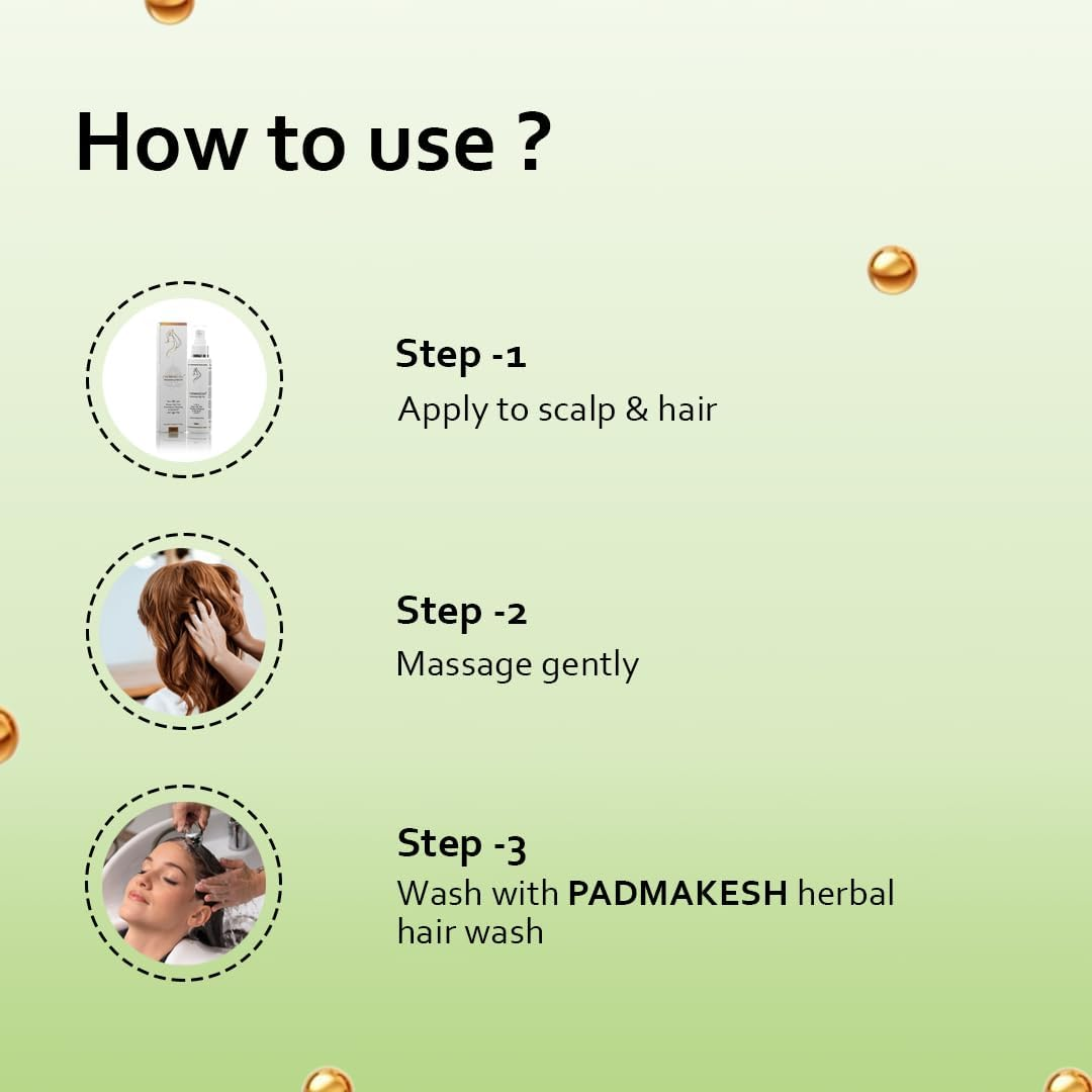 Bio Resurge Life Ayurvedic Padmakesh Nourishing Hair Oil with Natural Herbs Extracts, Controls Hair Fall, Fights Dandruff, Ayurvedic Nourishment for Hair (100 Ml) image number 4