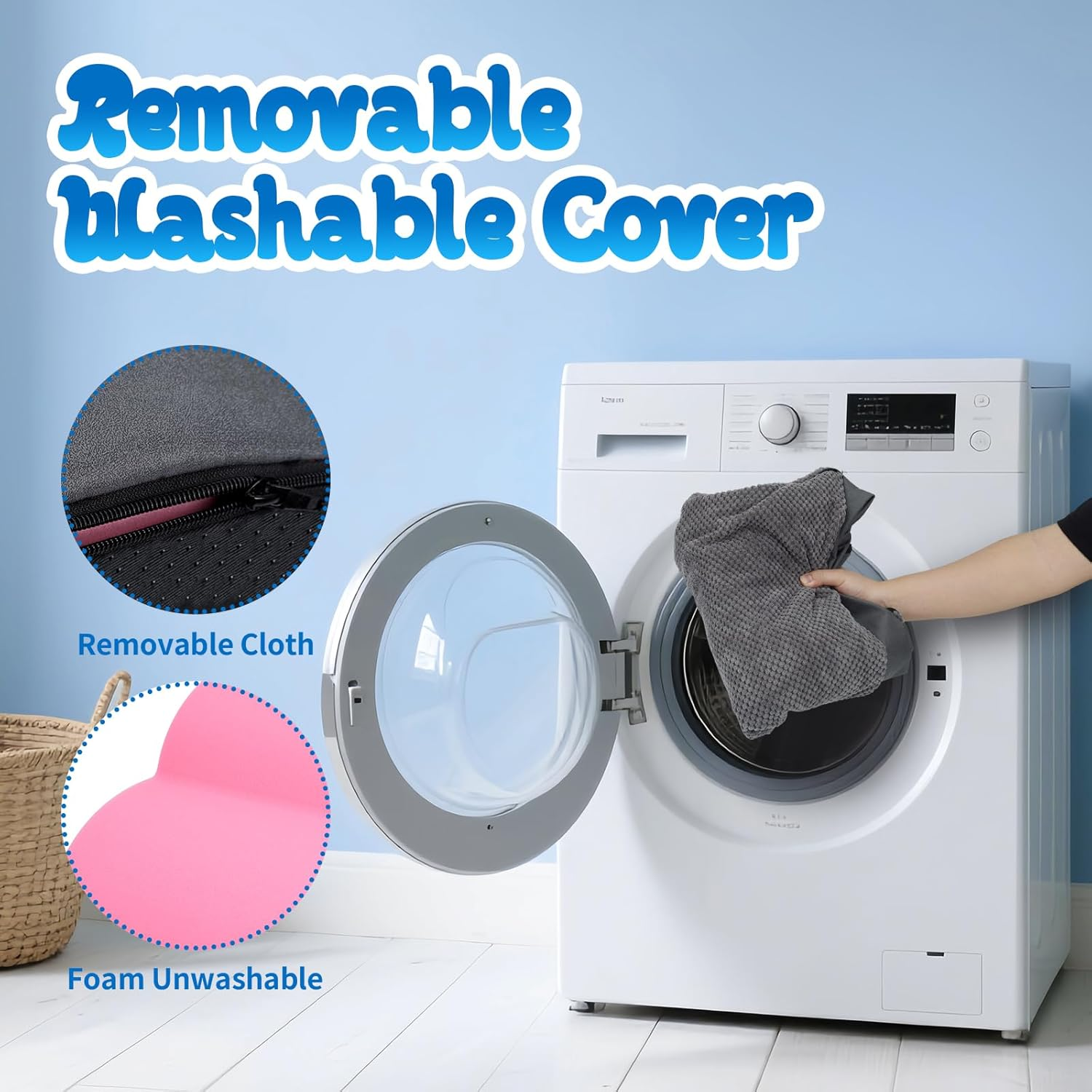 Dog Stairs Ramp Pet Steps 24/35/59Cm Adjustable Height Extra Wide Dog Ramp with Portable Handle Removable Washable Cover Non-Slip Bottom for Small Elderly Short-Legged or Injured Dogs and Cats image number 6