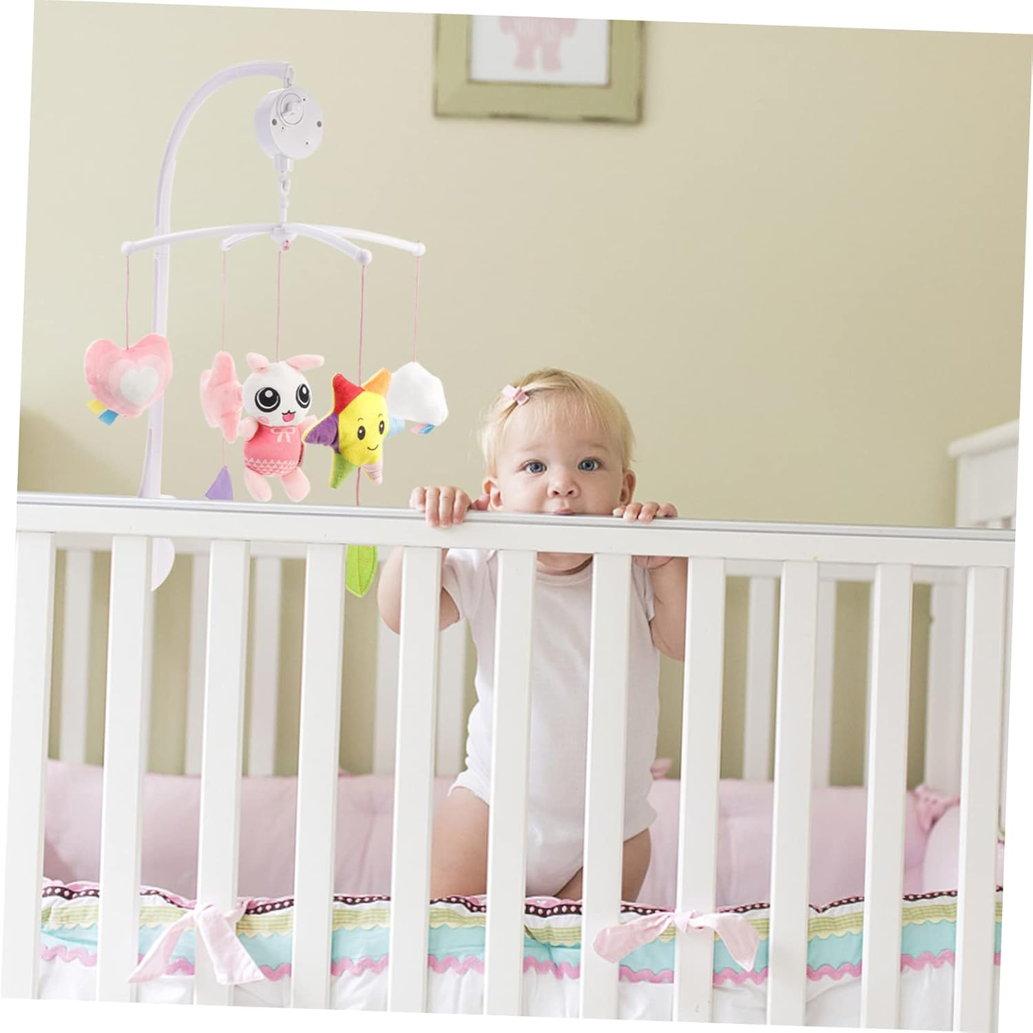 Mobile Crib Rabbit Musical Nursery Mobile for No Batteries Required Enhances Development for Showers Calming Effect for Crib Sleep image number 3