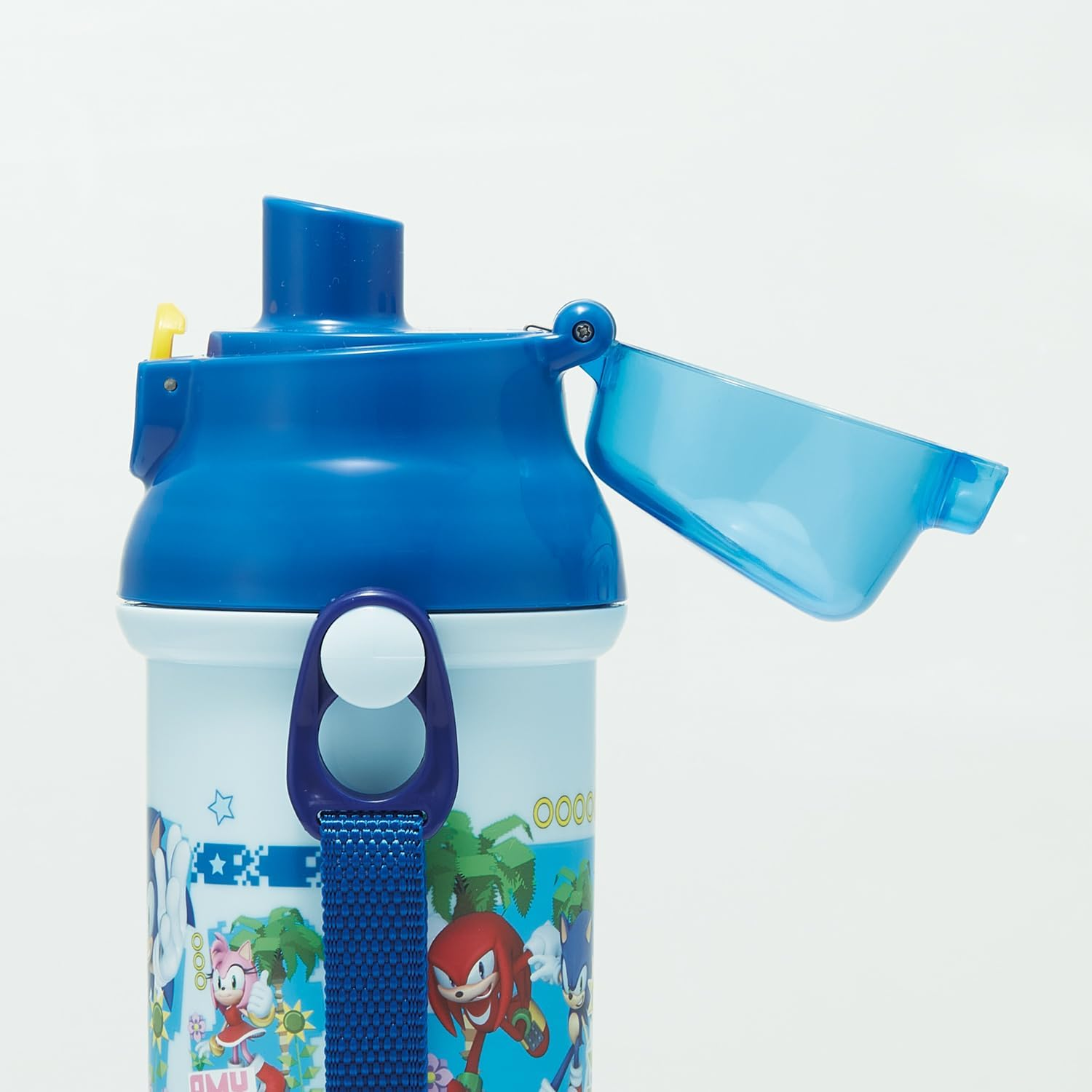 Skater PSB5SANAG Children'S Plastic Water Bottle, 16.9 Fl Oz (480 Ml), One-Push Closure, Antibacterial, Child-Friendly, Lightweight, Antibacterial Treatment, Made in Japan - Blue image number 5