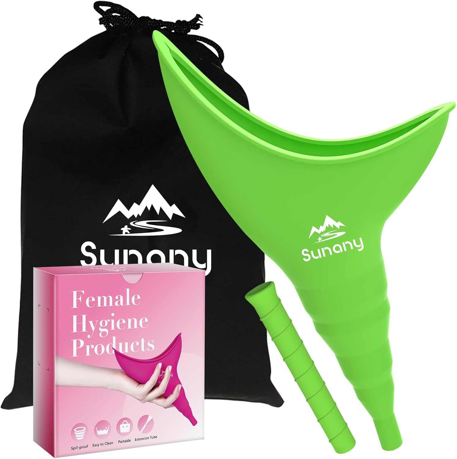Female Urination Device, Reusable Female Urinal Silicone Women Pee Funnel Allows Women to Pee Standing Up, Portable Womens Urinal Is the Perfect Companion for Camping,Outdoor,Travel