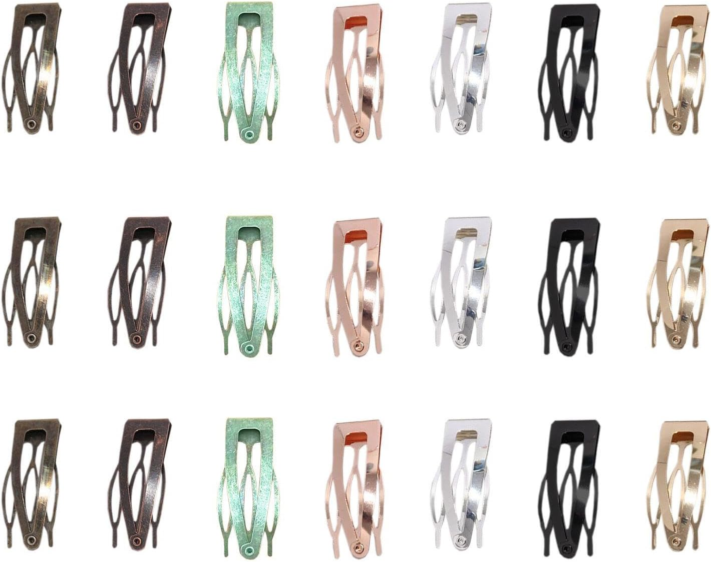 Pack of 21 Hair Clips with Press Studs, Colourful and Bright Designs, Creative Hair Decorations, Suitable for Students and Young Women. image number 4