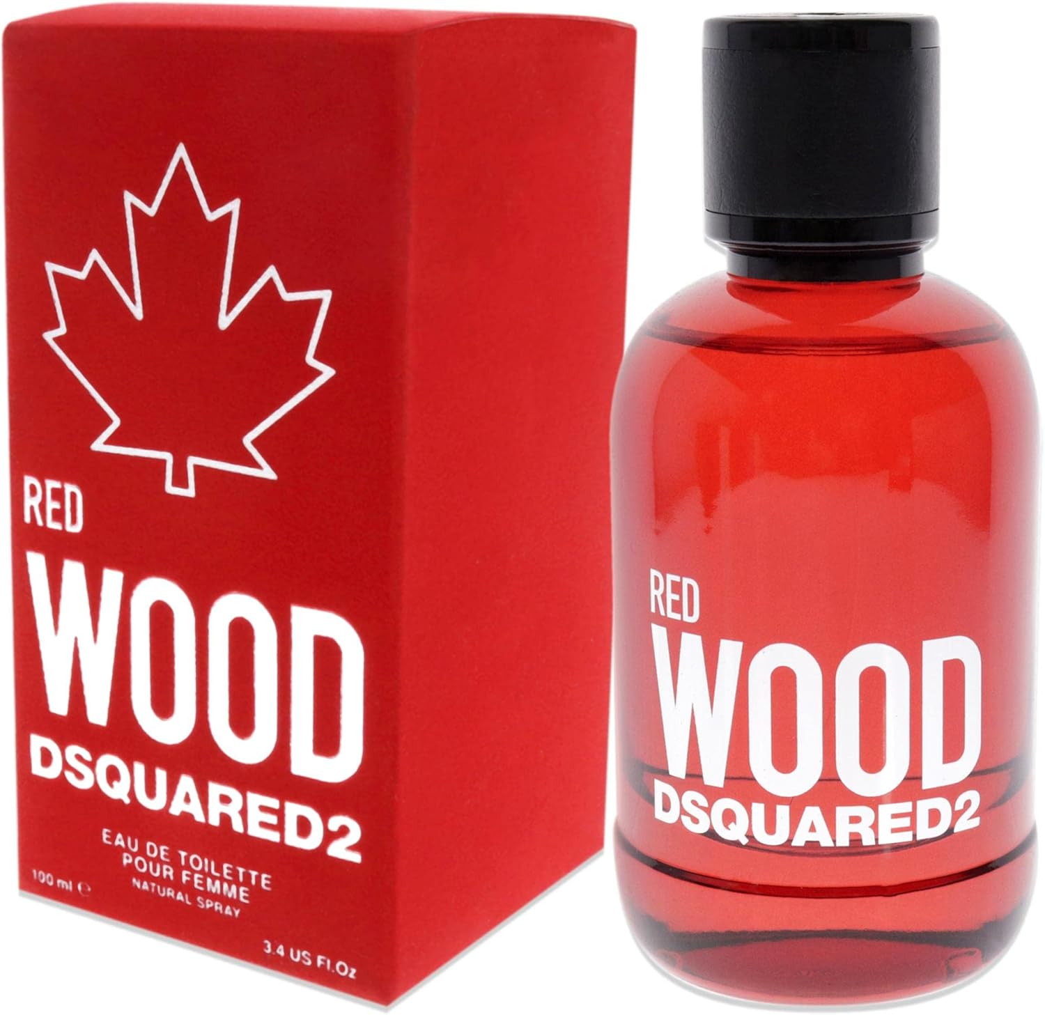 Dsquared&sup2; Wood Red Pour Femme Eau De Toilette Spray, Floral, 100 Ml