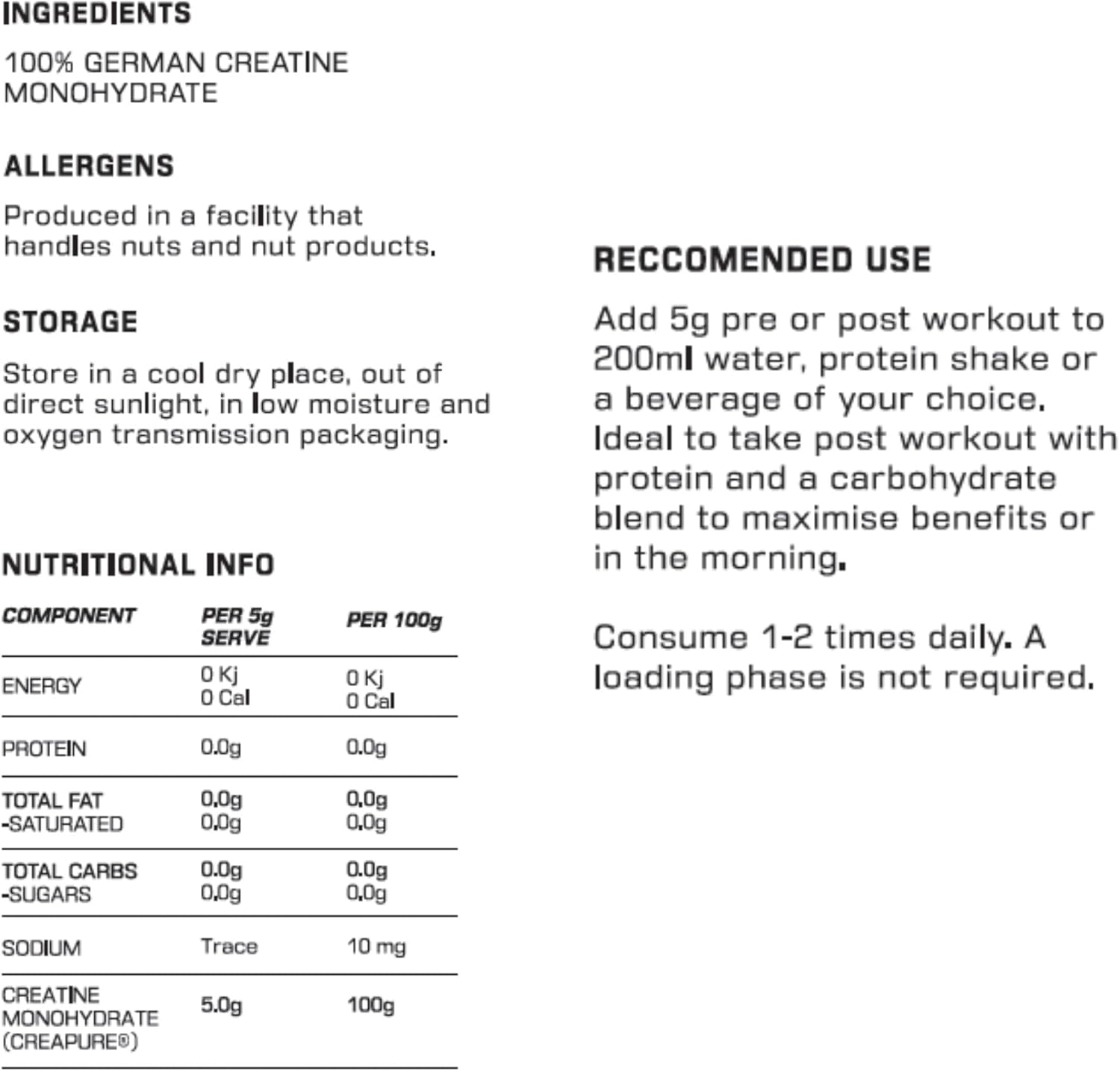 Top Athlete Creatine Monohydrate, German Creapure Sourced, 100% Pharmaceutical Grade Micronised Creatine, 50 Serves, 250 Grams, Amino Acid Powder, Unflavoured. image number 1
