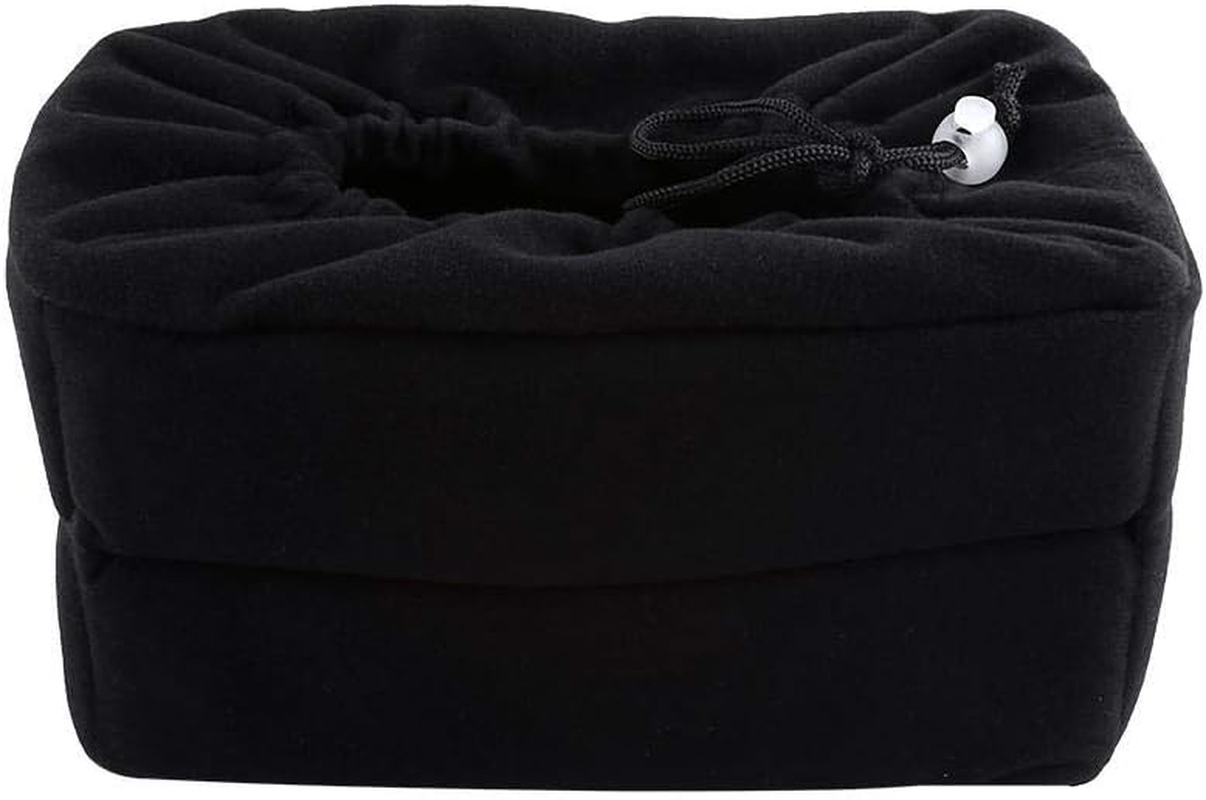 Universal Padded Camera Insert - Shockproof DSLR Sleeve Cover for Lenses, Backpack, Laptop & Trolley Bag (Black)