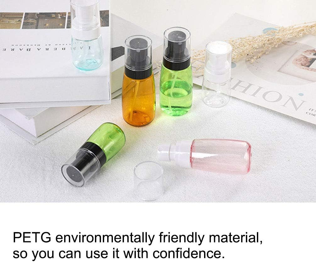 Lihaer Empty Atomiser Bottles Portable Small Spray Bottles Set with 5 Pieces Fine Mist Clear Squirter Liquid Containers for Home, Garden, Cleaning, Travel, Perfume Pink 2# 30Ml - Green 1 image number 7