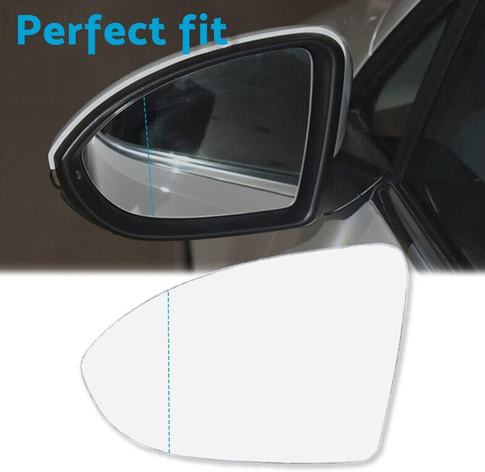 KAKA AUTO PARTS Car Rearview Mirrors Left Side Mirror Glass Compatible with VW GOLF MK7 MK7.5 13-18 Heated Convex with Base image number 4