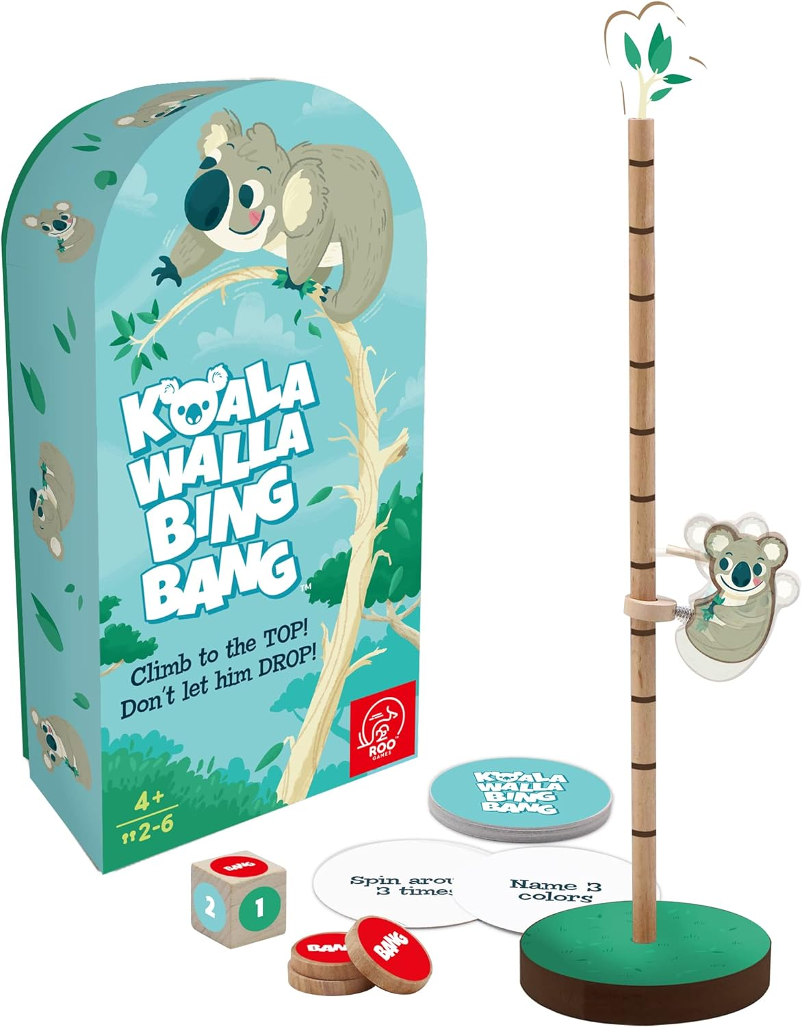 Roo Games Koala Walla Bing Bang &ndash; Fun Educational Wooden Game for Kids, Ages 3+, Matching, Literacy & STEM Skills, Family Board Game, Interactive Learning Toy image number 1