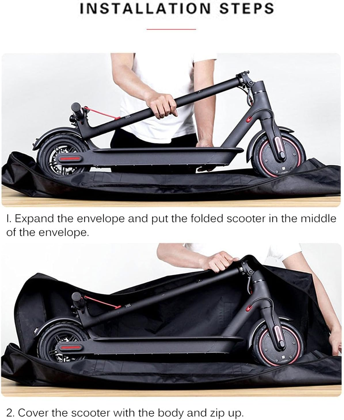 Scooter Carrying Backpack - Scooter Bag Storage Covered | Portable Scooter Carry Bag with Shoulder Strap, Waterproof Oxford Carrying Bag Folding Storage Bags Covers for Outdoor Travel Riding Commuting