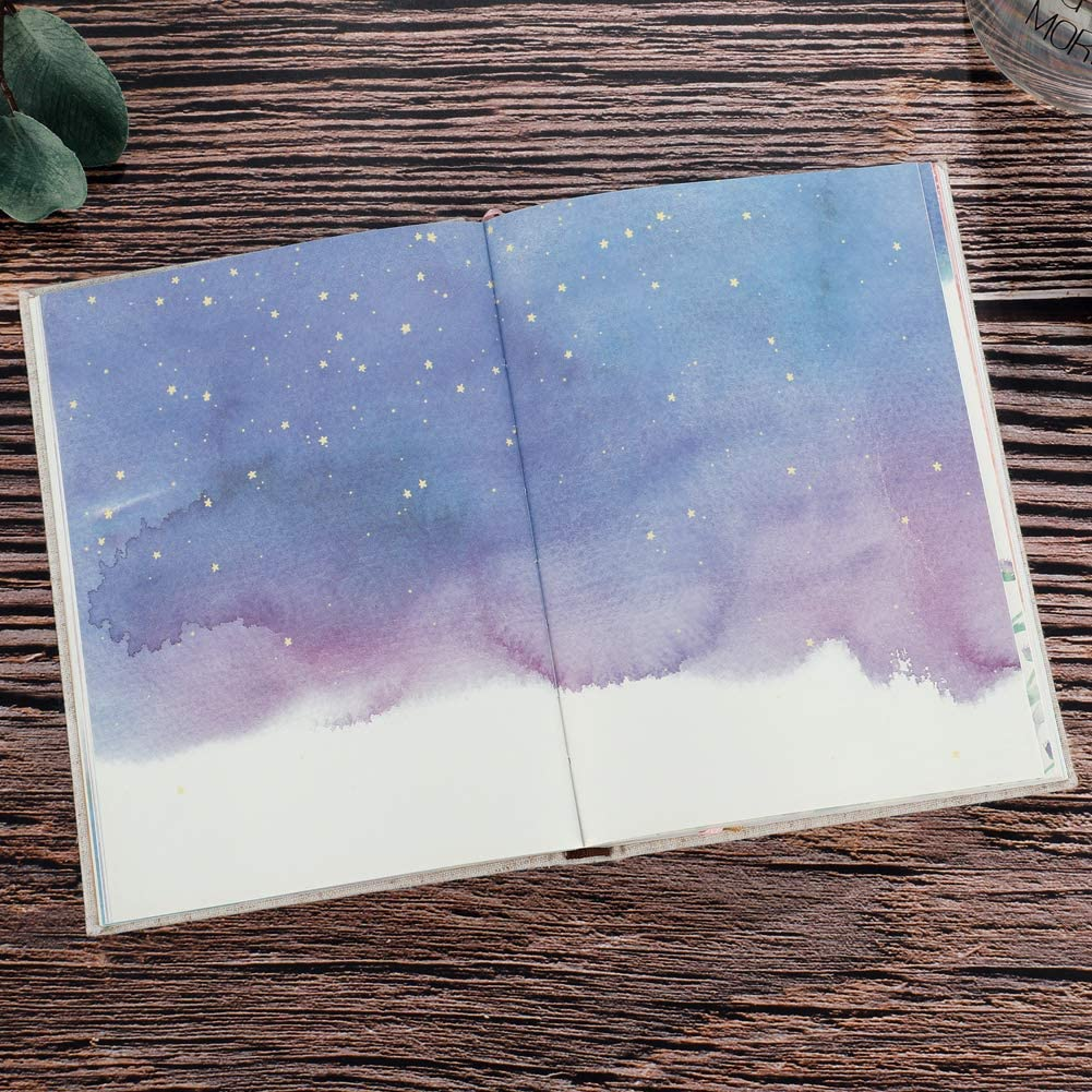 Siixu Colorful Blank Notebook, Unlined Journals to Write in for Women and Girls, Hardcover Personal Diary, Unique Pretty Watercolor Design, 192 Pages, 2 Bookmarks, Unruled image number 2