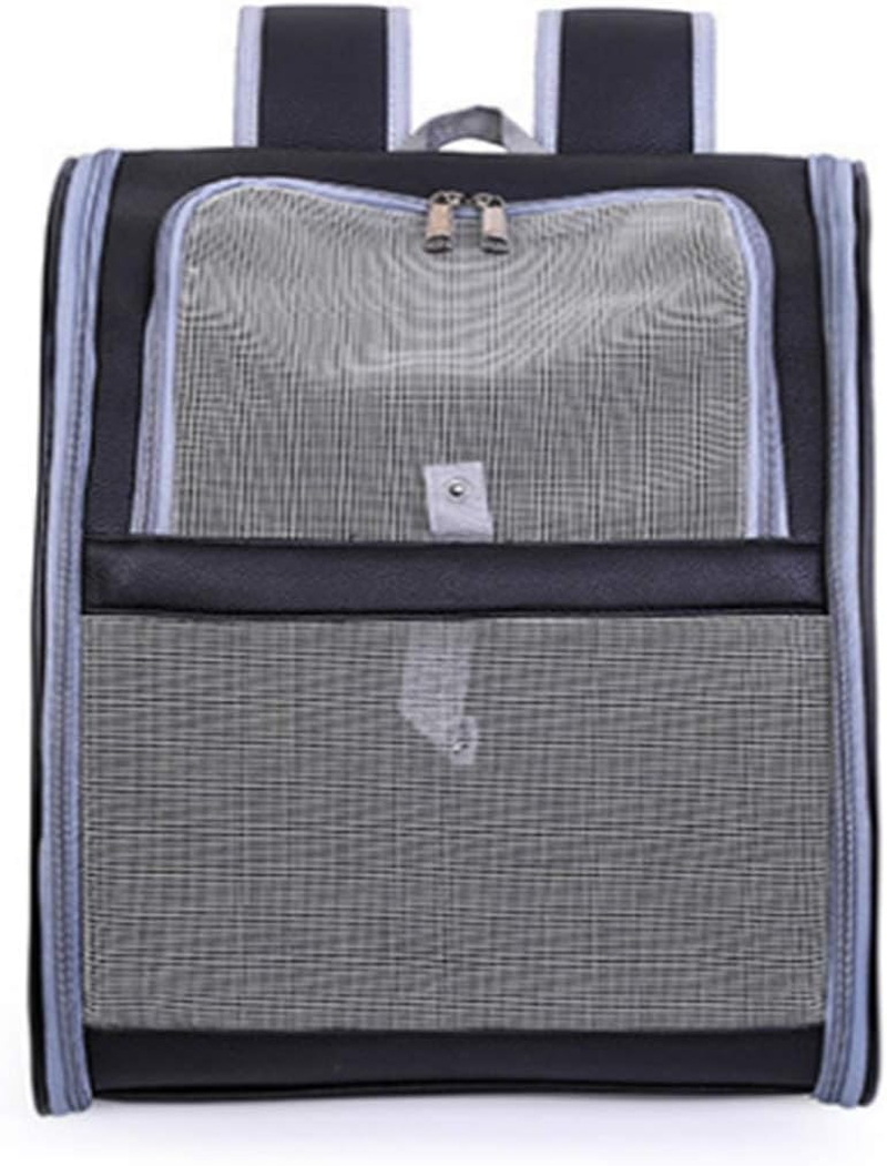 Bird Cage Breathable Carrier Backpack，Foldable Lightweight Outdoor Travel Multi Purpose Pet Bag，Pu Polyester Mesh with Bird Perch Parakeet Parrot Stand Natural Wood for Outdoor or Indoor image number 2