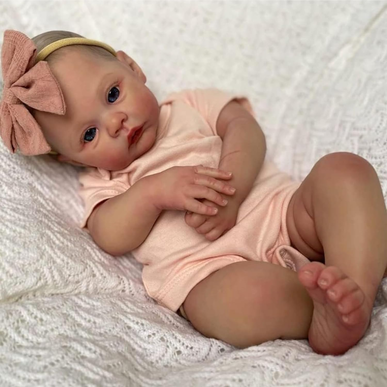 Reborn Dolls 20 Inch Girl Lifelike Baby Vinyl Limbs Soft Cloth Body Feeding Kit Toys Birth Certificate Accessories Gifts for Kids Age 3+ Realistic Baby Doll Toddler image number 3