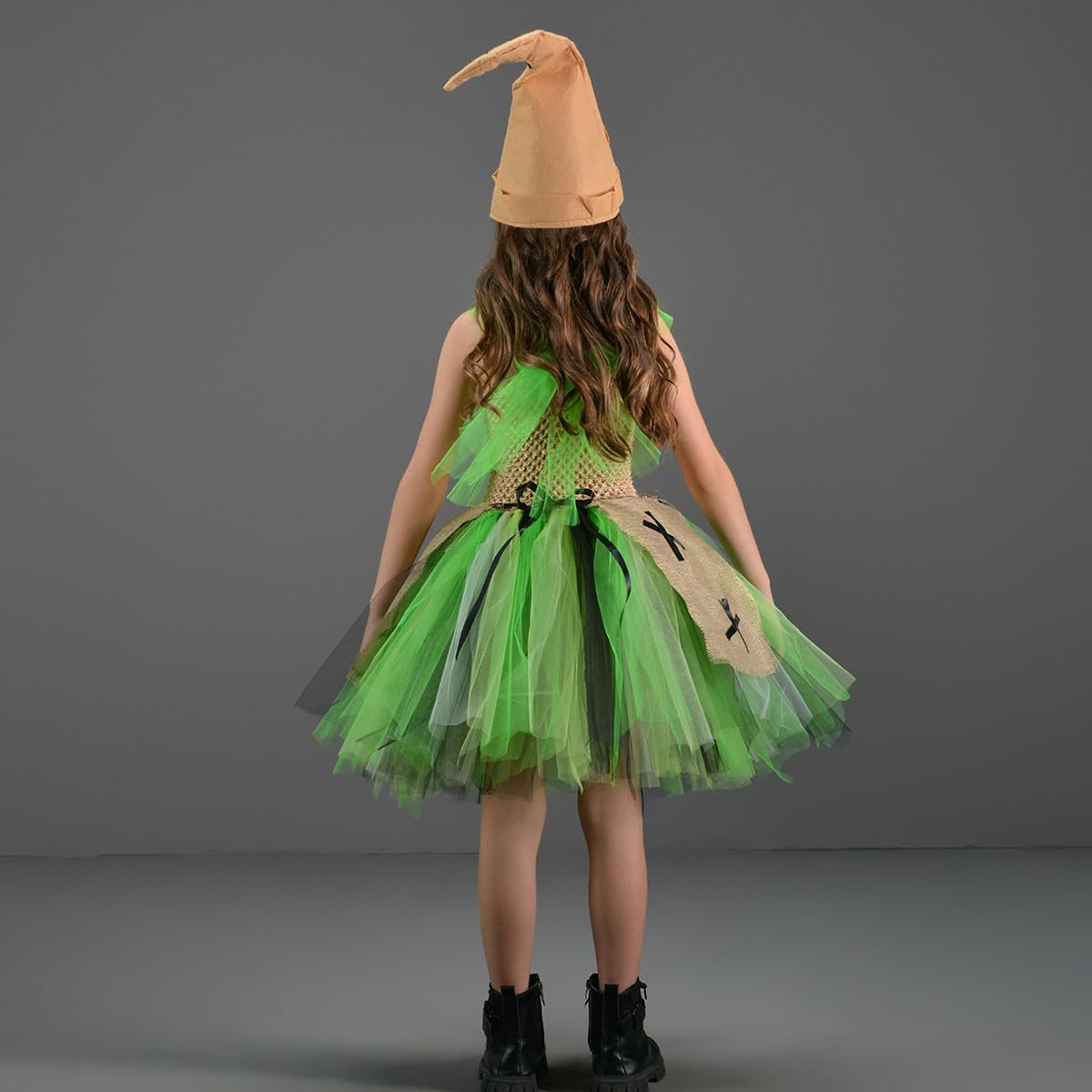 IBTOM CASTLE Cavegirl Costume Kids Indian Girls Animal Costumes for Halloween Tutu Role Play Fancy Princess Dress Party Outfits Set image number 3