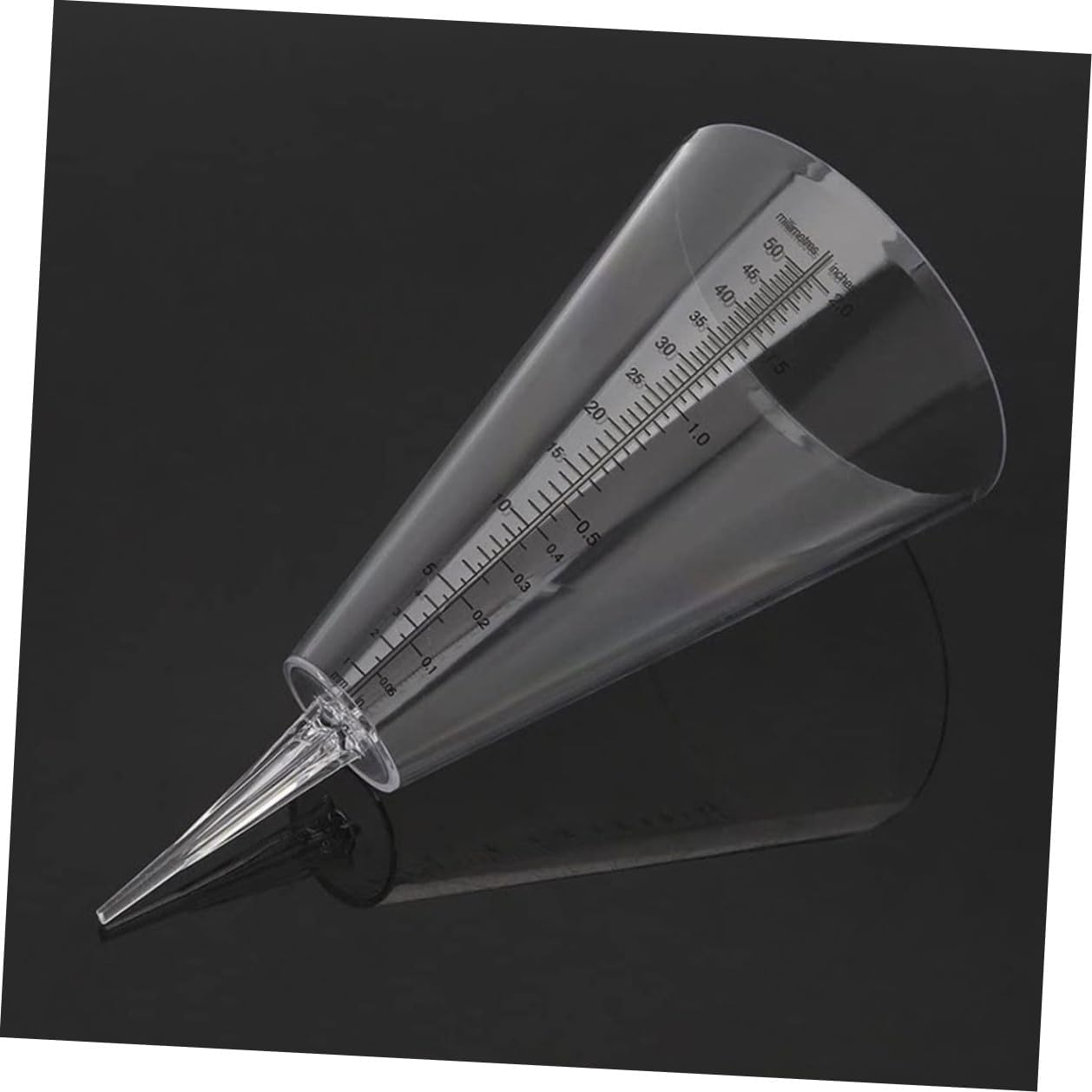 2Pcs Transparent Cone Shaped Rain Gauge with Scale Outdoor Plastic Rainfall for Garden Lawn Accurate Measurement Tool image number 1