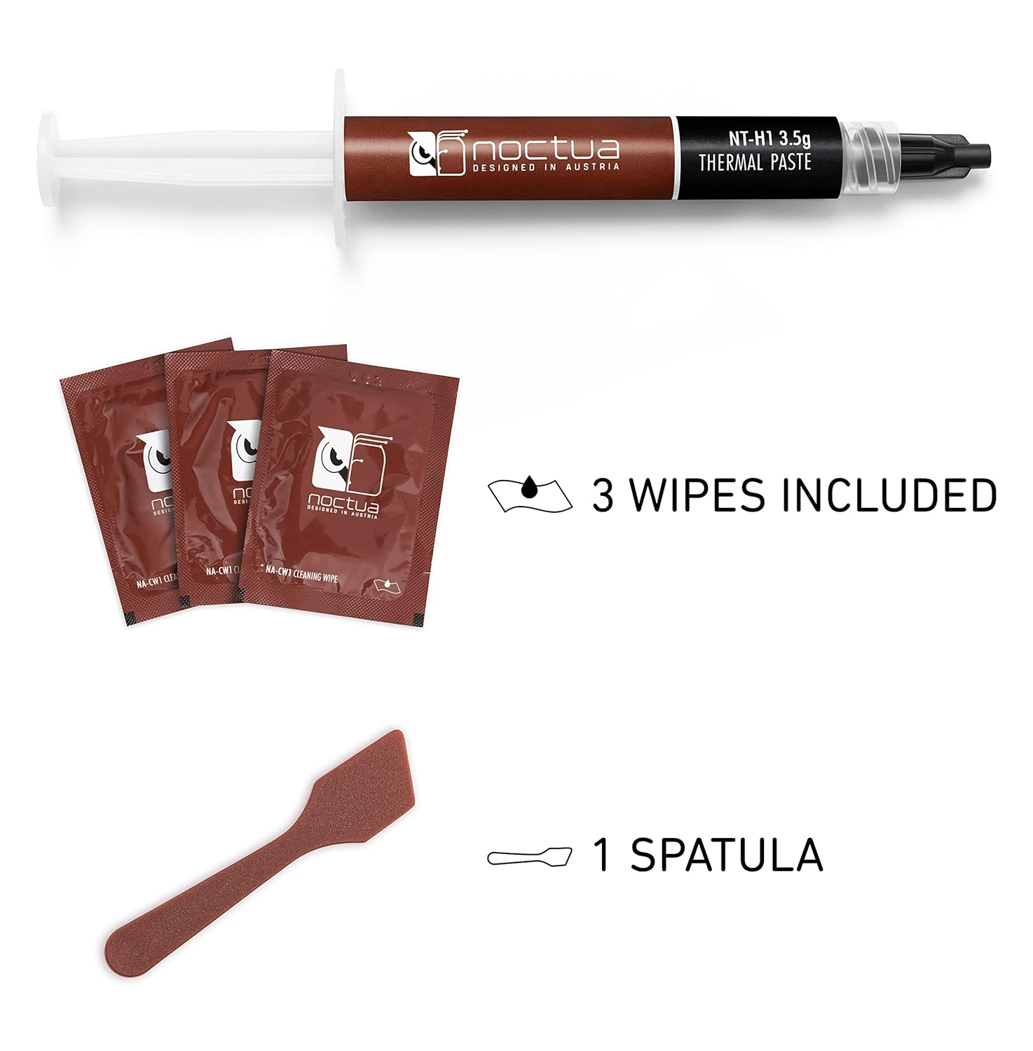 Noctua NT-H1 3.5G SW Edition, Thermal Computer Paste with Spatula and Cleaning Wipes image number 1