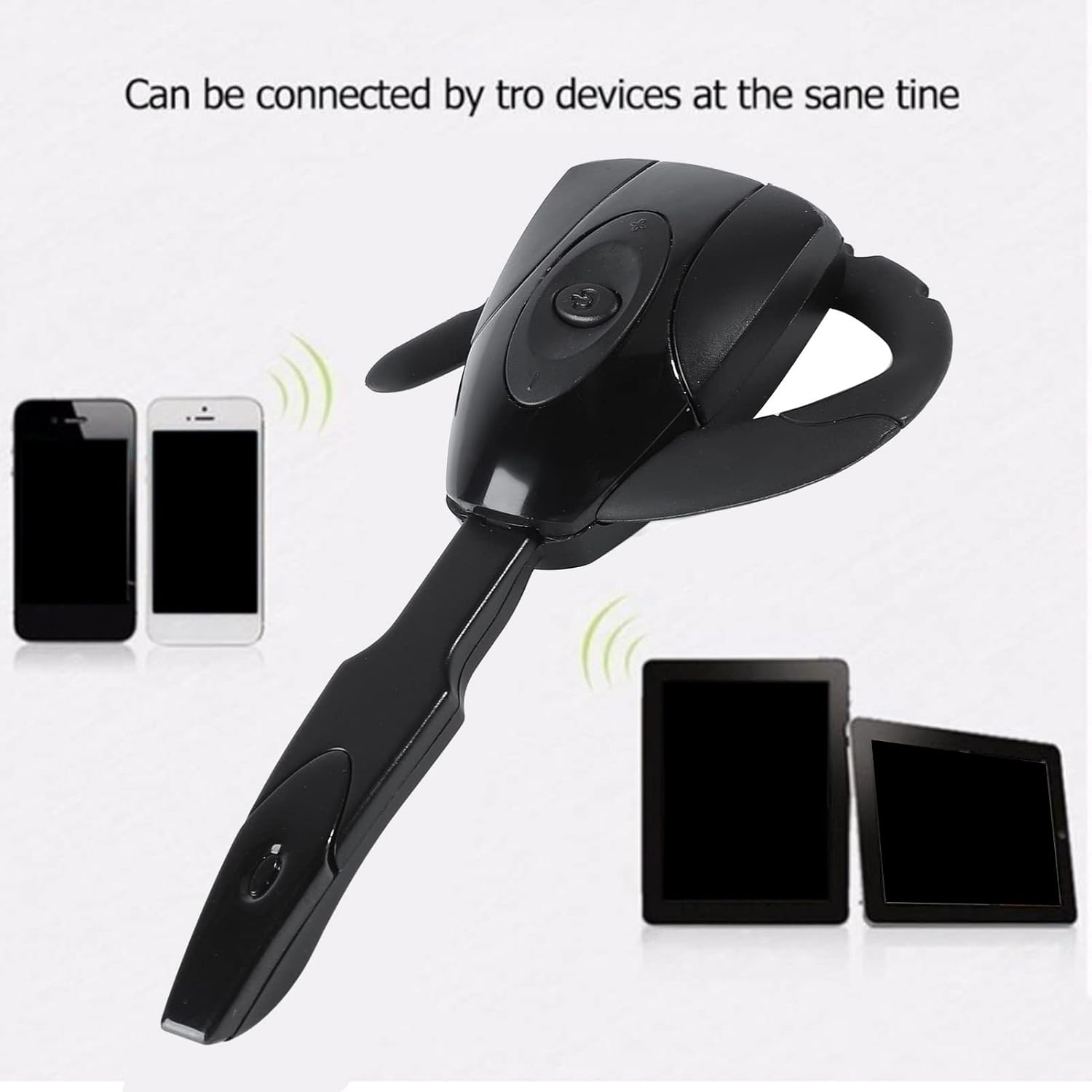 Wireless Headset, Single Ear Bluetooth Headset, HD Stereo Sound with Noise Cancellation, Ergonomic Design, USB Rechargeable, Bluetooth Headphones for Business Driving image number 5