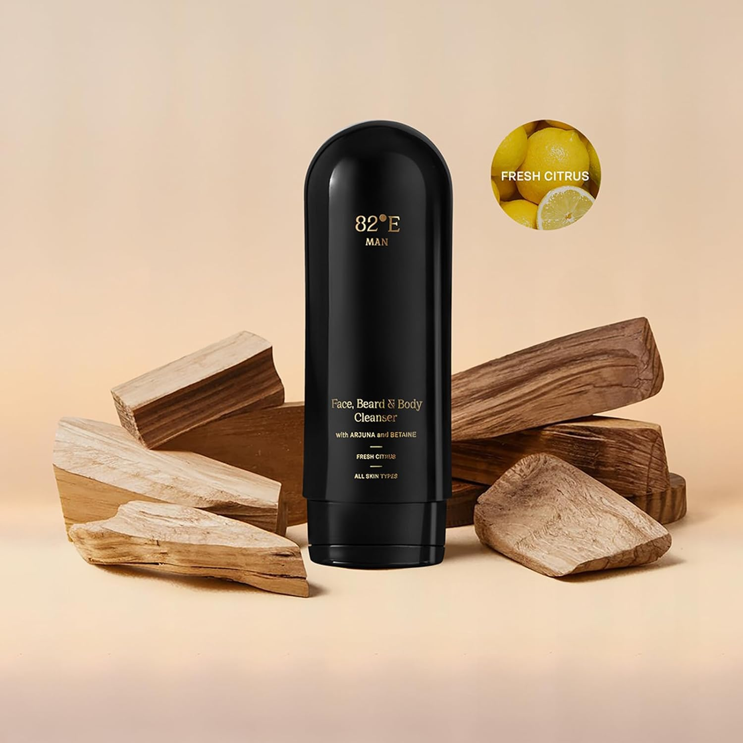 Face Beard and Body Cleanser - Fresh Citrus by 82E for Men - 6.7 Oz Cleanser image number 4