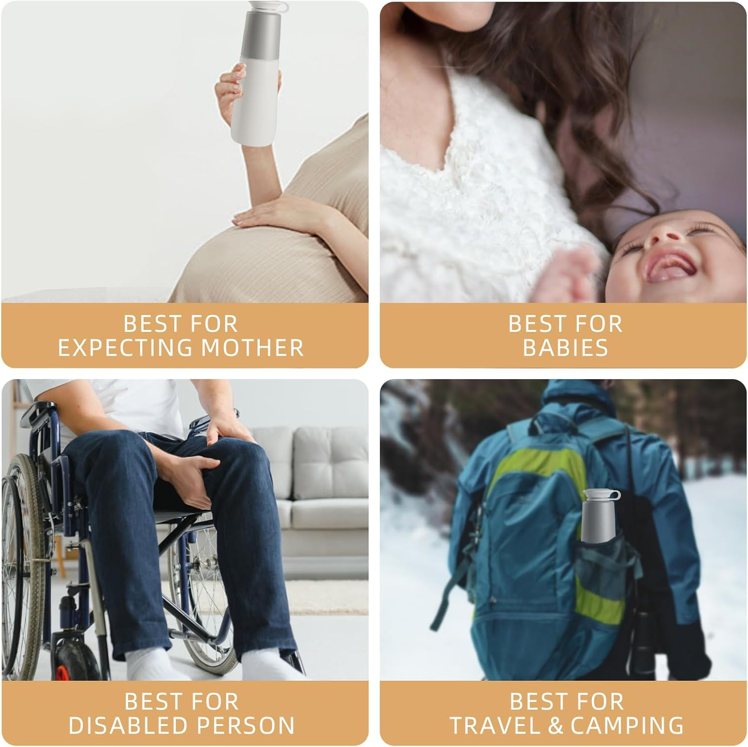 Aquatiz Portable Bidet for Traval, Electric Rechargeable Handheld Travel Bidet, High Pressure Portable Hygiene Sprayer for Men, Women, and Postpartum Care, Travel Essentials