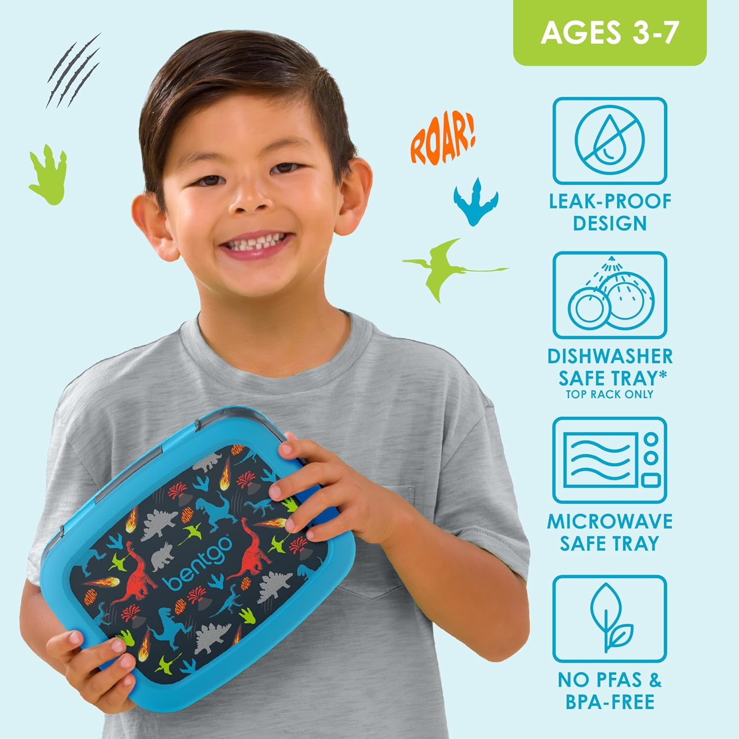 Bentgo Kids Prints Lunch Box - Dinosaurs
