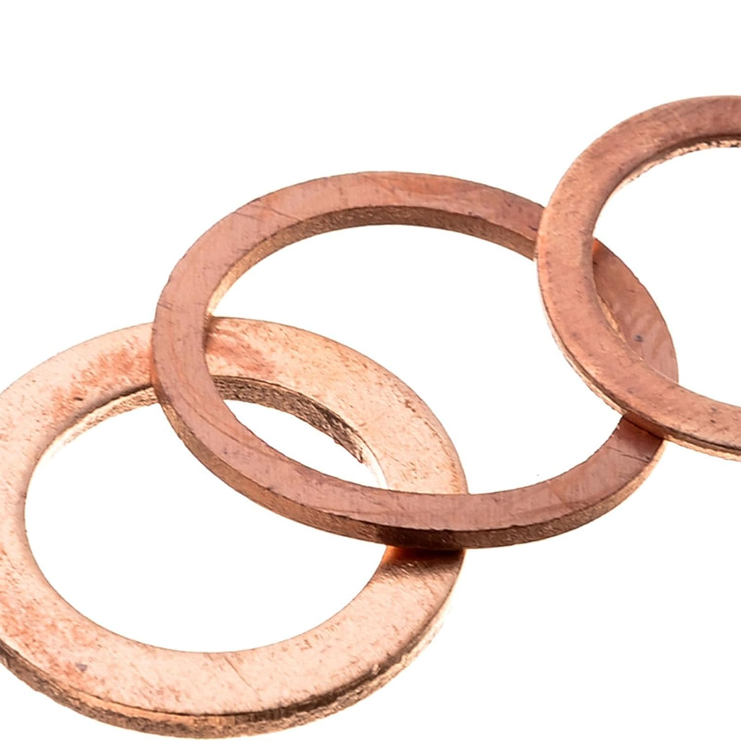 15PCS 14Mm Copper Oil Drain Plug Gaskets - Crush Washer Flat Ring Seal Fittings for Car Accessories - Replacement for OEM 007603-014106, 007603014106, 115100 - for Engine Oil Drains image number 6