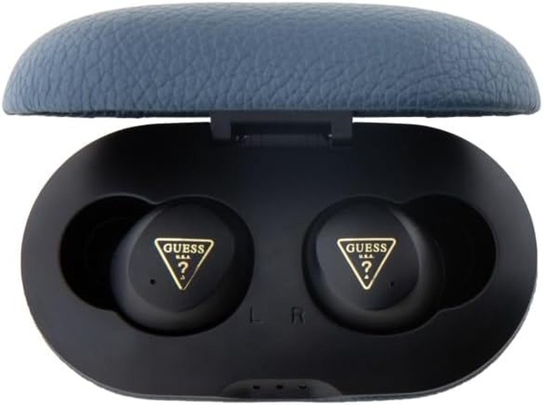 CG Mobile Guess Bluetooth Headphones TWS + Docking Station Grained Classic Logo Blue image number 4