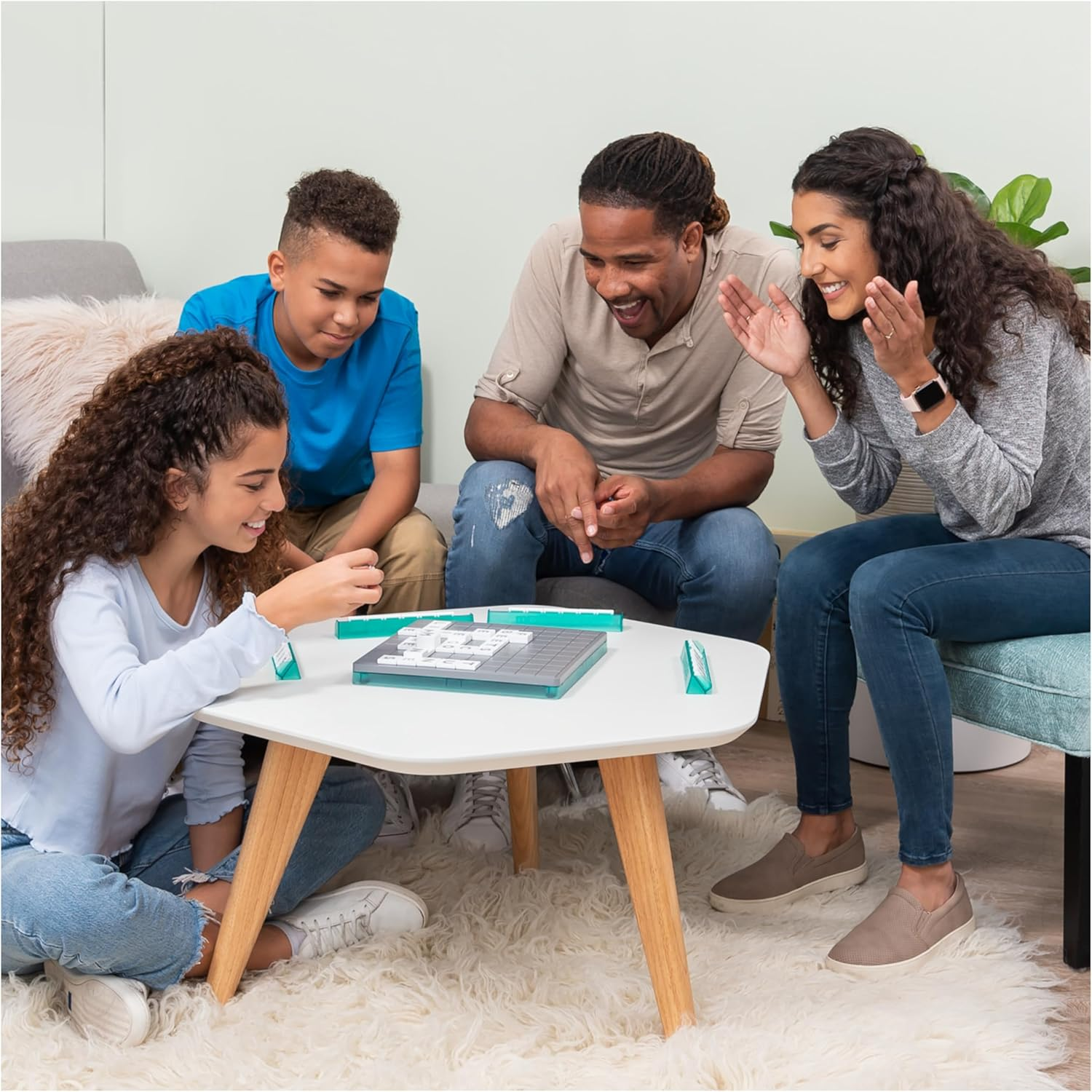 Upwords, Fun and Challenging Family Word Game with Stackable Letter Tiles, for Aged 8 and Up image number 6