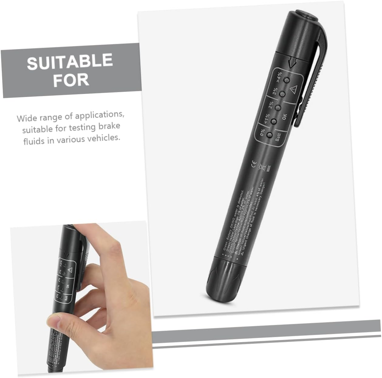 BELLIFFY Brake Fluid Tester Pen Compact Brake Liquid Test Tool Non-Battery for Automotive Applications Accurate image number 1