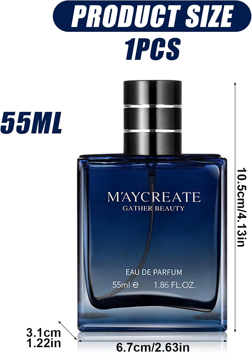 55 ML Blue Ocean Light Fragrance for Men - Fresh and Sensual Eau De Toilette Infused with Pheromones - Romantic Scent
