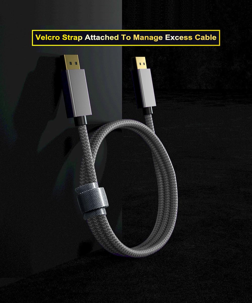 Itramax 8K 60Hz Displayport Cable 3M(2-Pack),10Ft DP 1.4 Male Ultra High Speed Cord for Laptop/Pc/Tv/Gaming Monitor,Support HBR3 Bandwidth of 32.4Gbps,4K@144Hz,2K@165Hz,1080P@240Hz(Dp 1.2 Compatible)