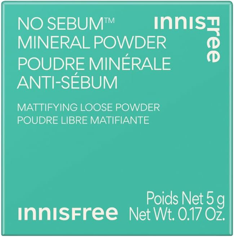 Innisfree No Sebum Matte Mineral Powder, Korean Loose Setting Powder for Blurring, Shine Control, Fragrance-Free, Translucent image number 4